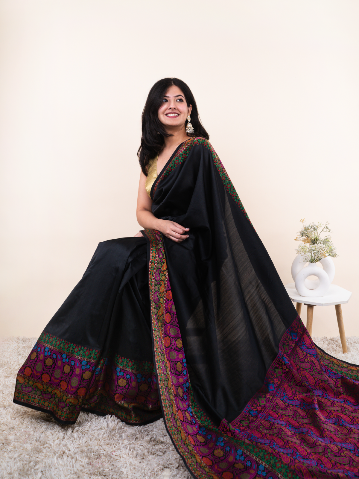 Raaga Black Silk Saree