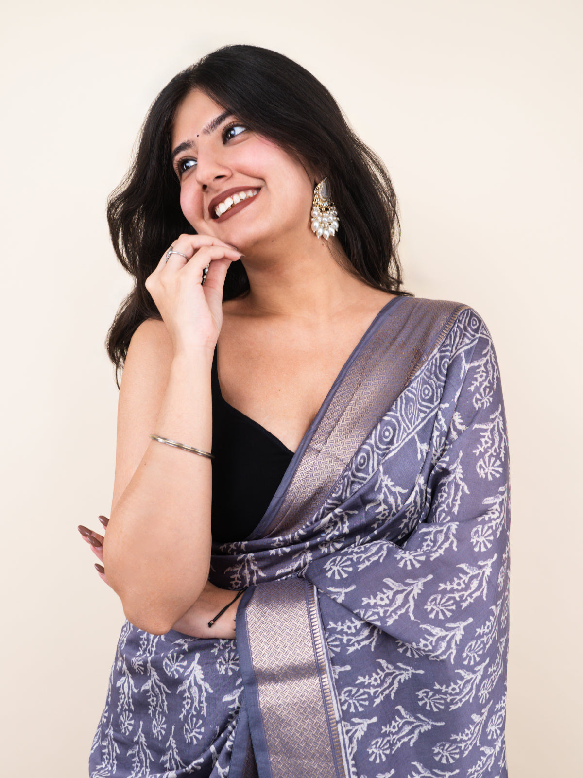 Narmada Tales Maheshwari Cotton Silk Saree