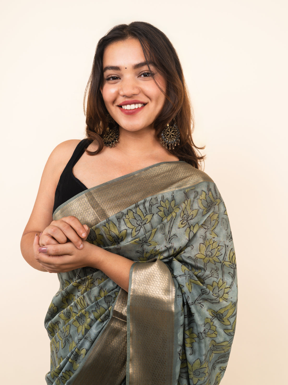 Silent Glow Maheshwari Cotton Silk Saree