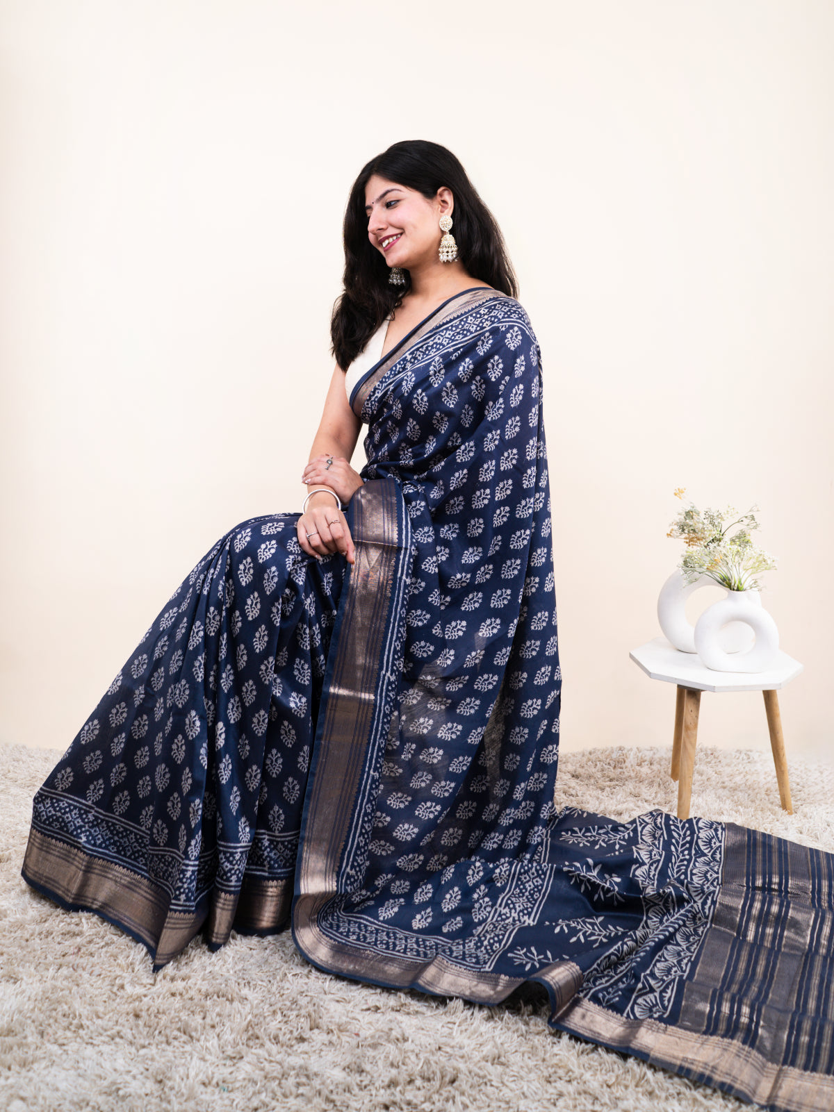 Neelofar Maheshwari Cotton Silk Saree