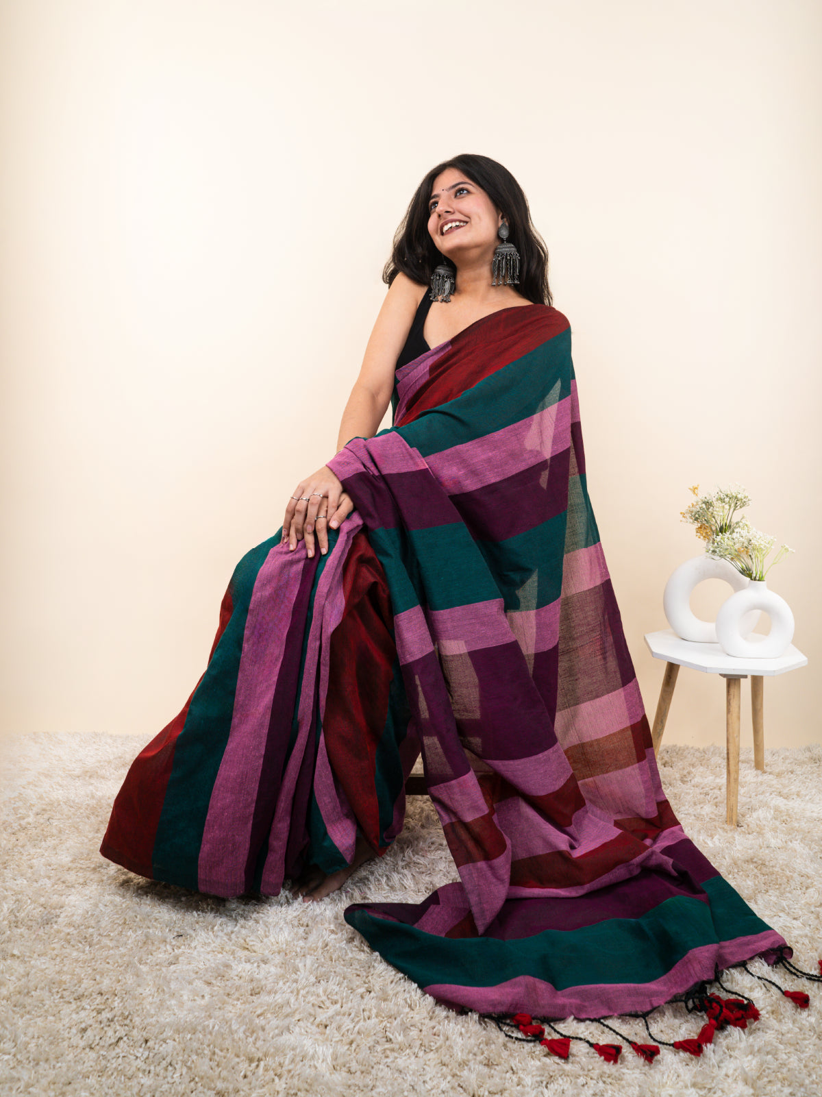 Majestic Mermaid Cotton Saree