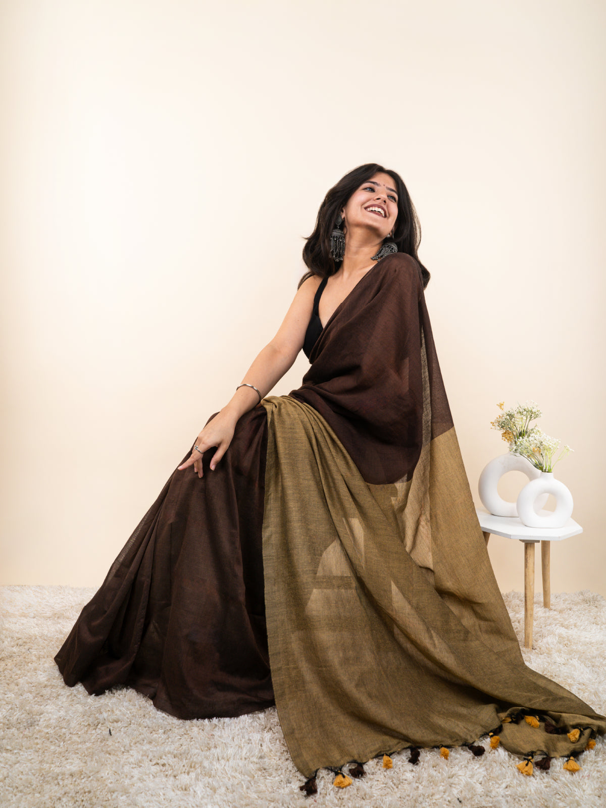 Choco Love Cotton Saree