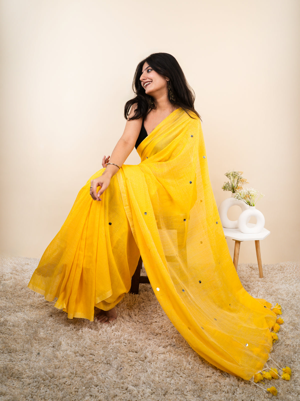 Sunflower Cotton Saree