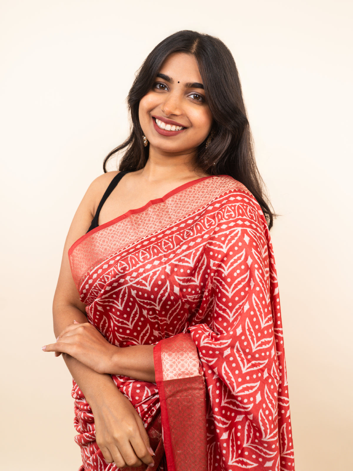 Song in Threads Maheshwari Cotton Silk Saree