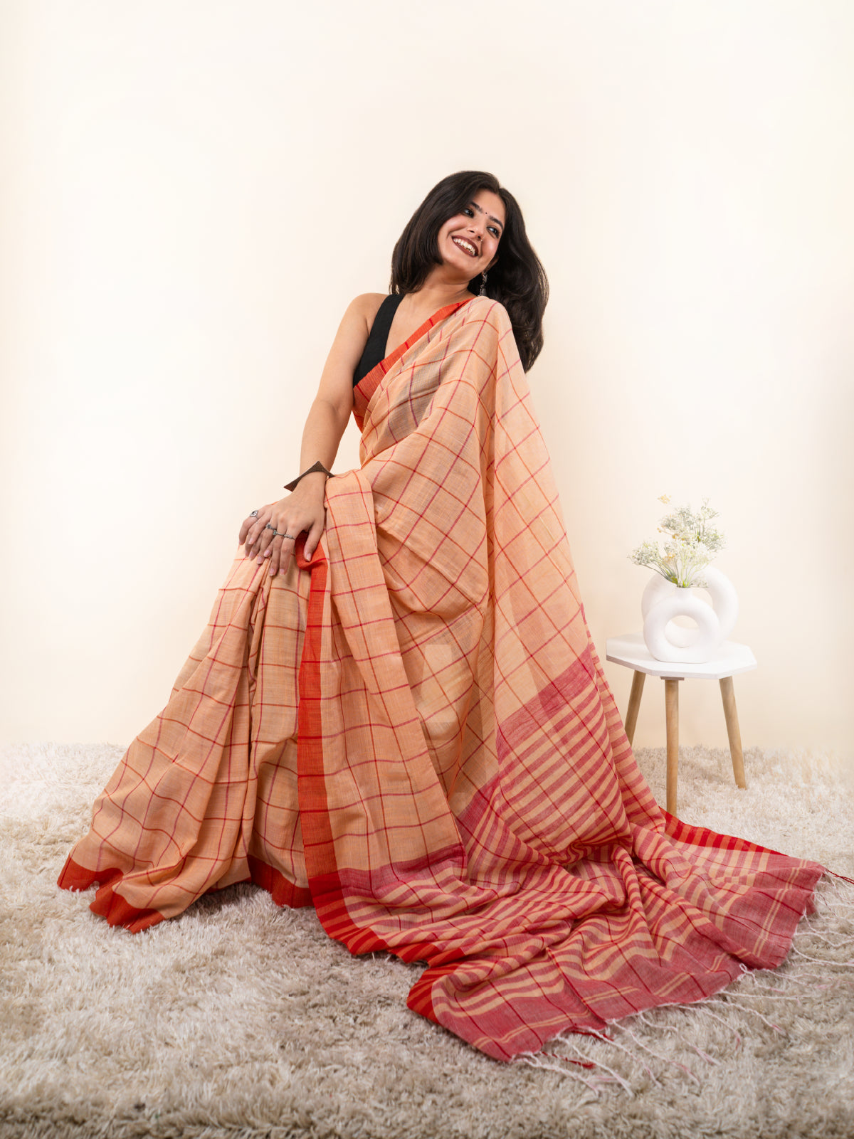 Gulabi Cotton Saree