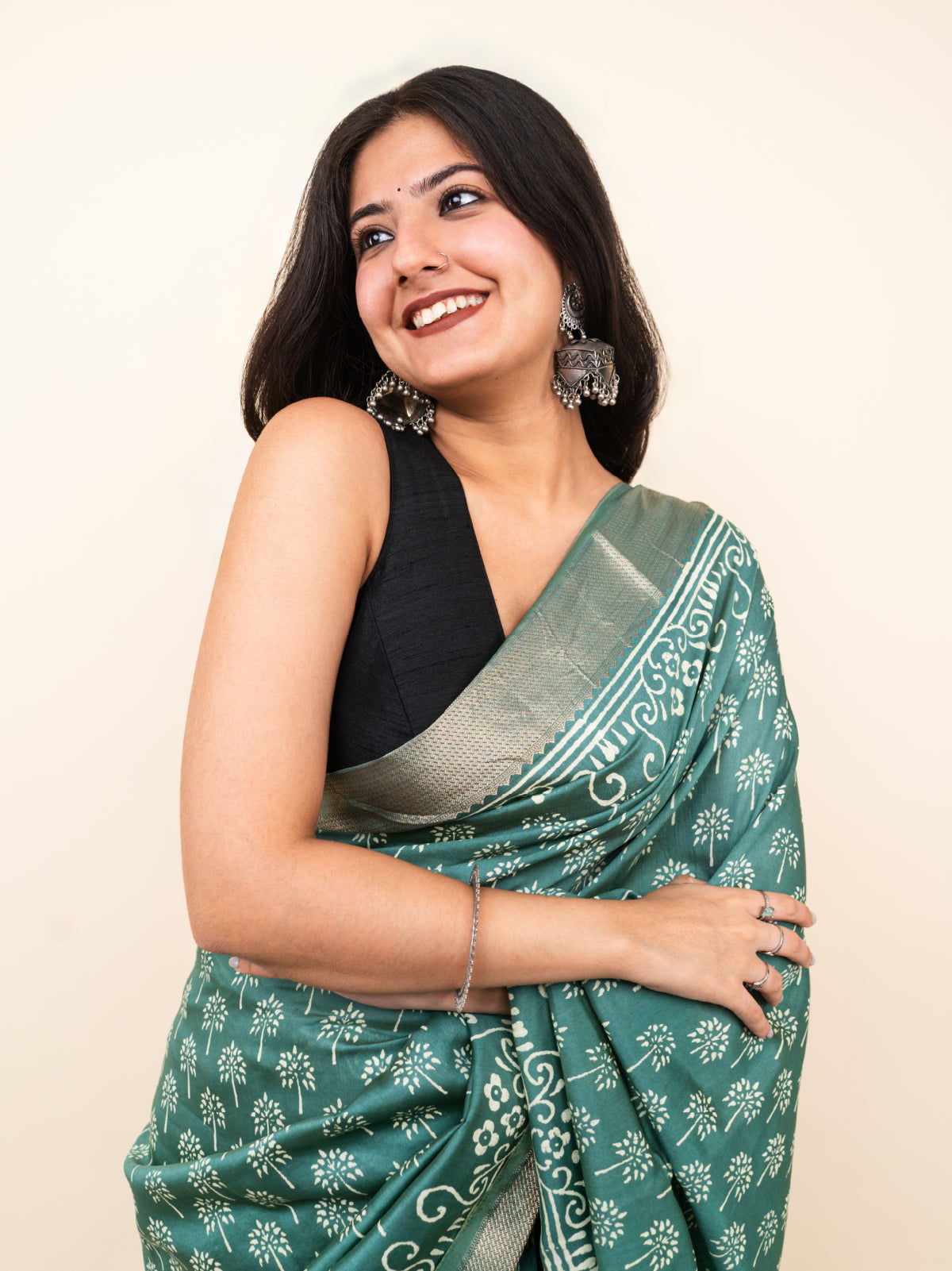 Chakor Maheshwari Cotton Silk Saree
