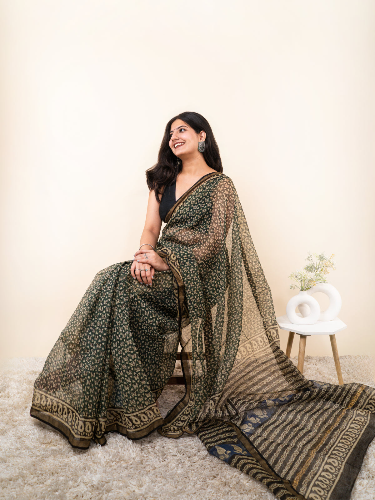 Bel Booti Kota Cotton Saree