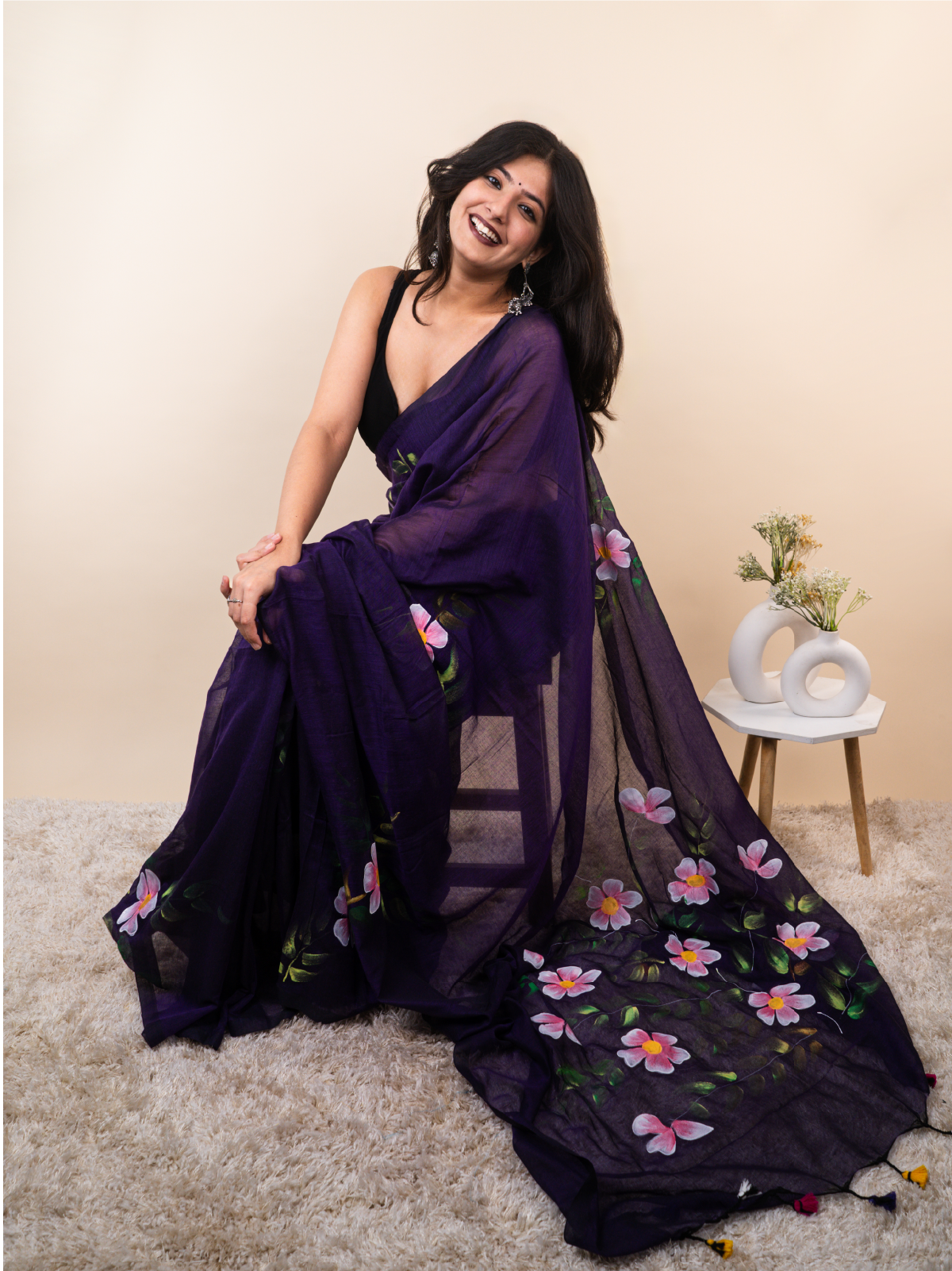 Brush & Bloom Mulmul Saree