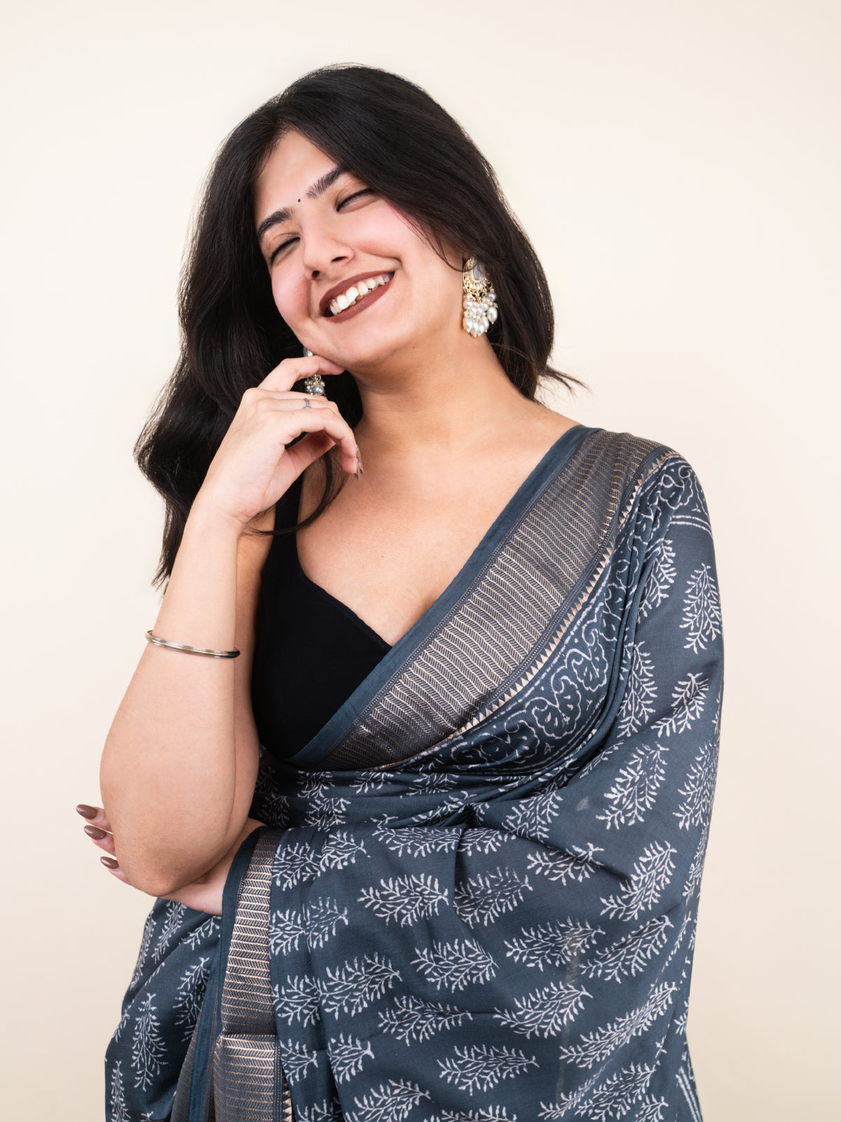 Hawa ka Jaal Maheshwari Cotton Silk Saree