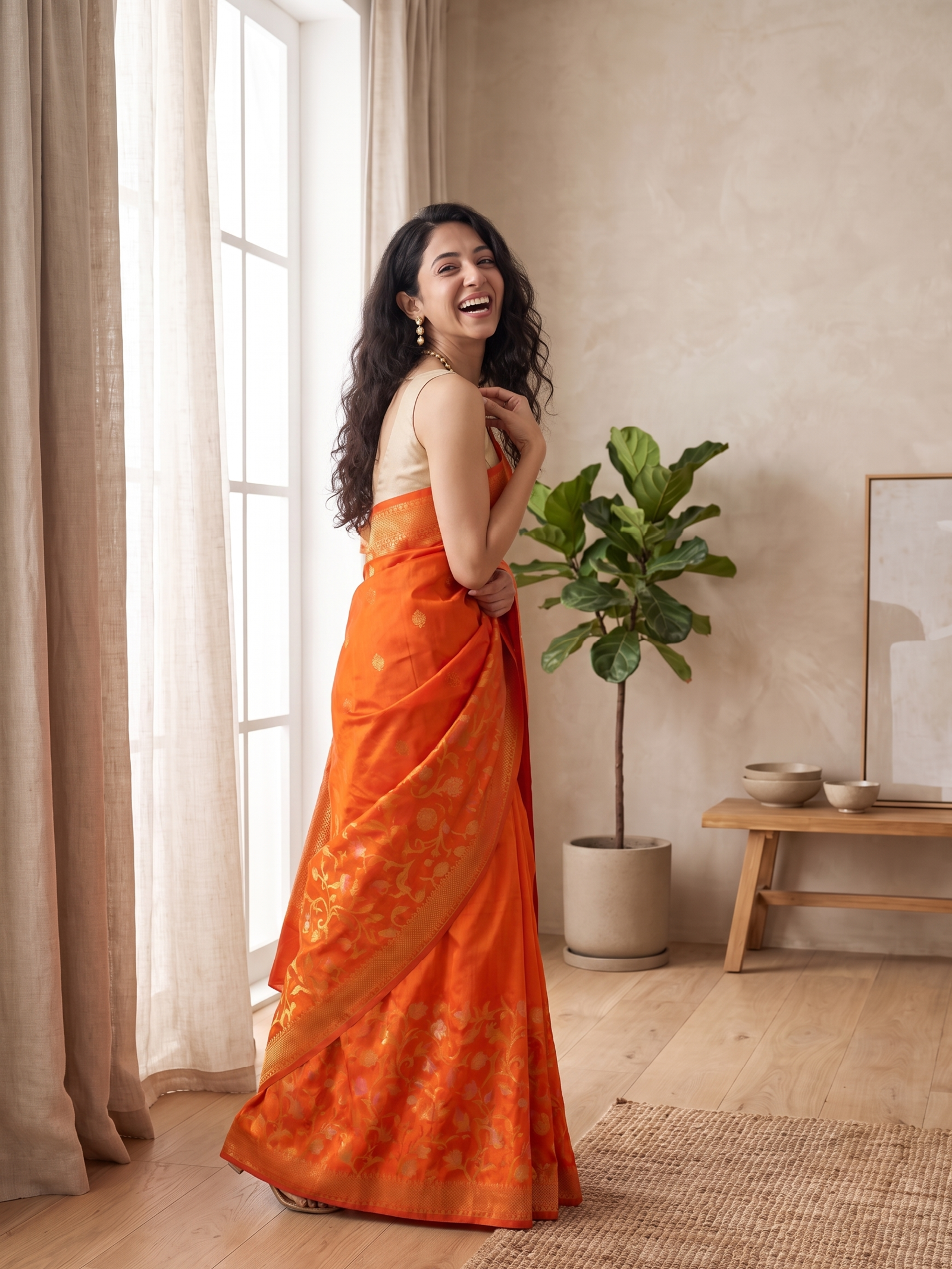 Genda Gul Banarasi Silk Saree