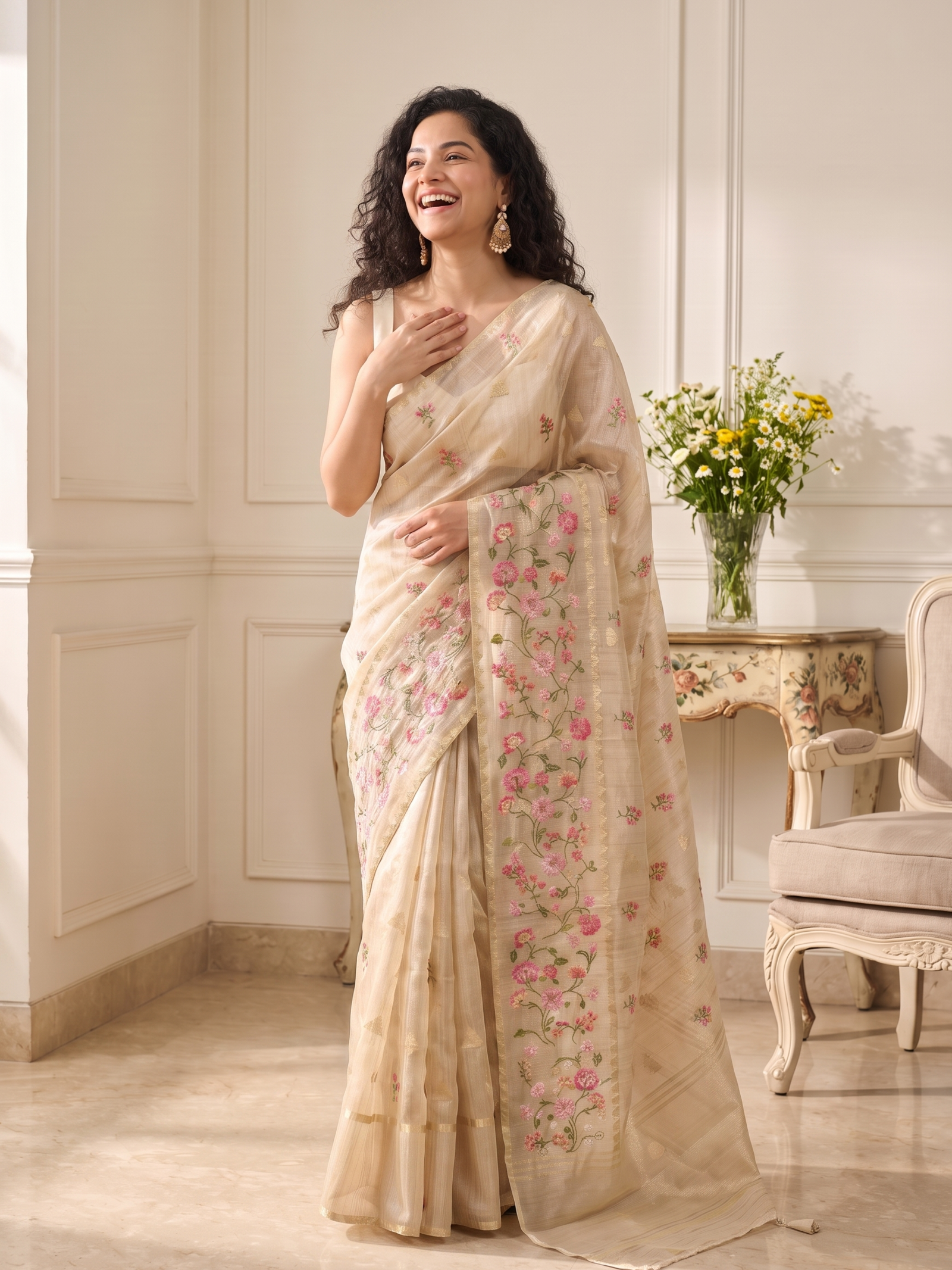Kusum Tussar Silk Banarasi Saree
