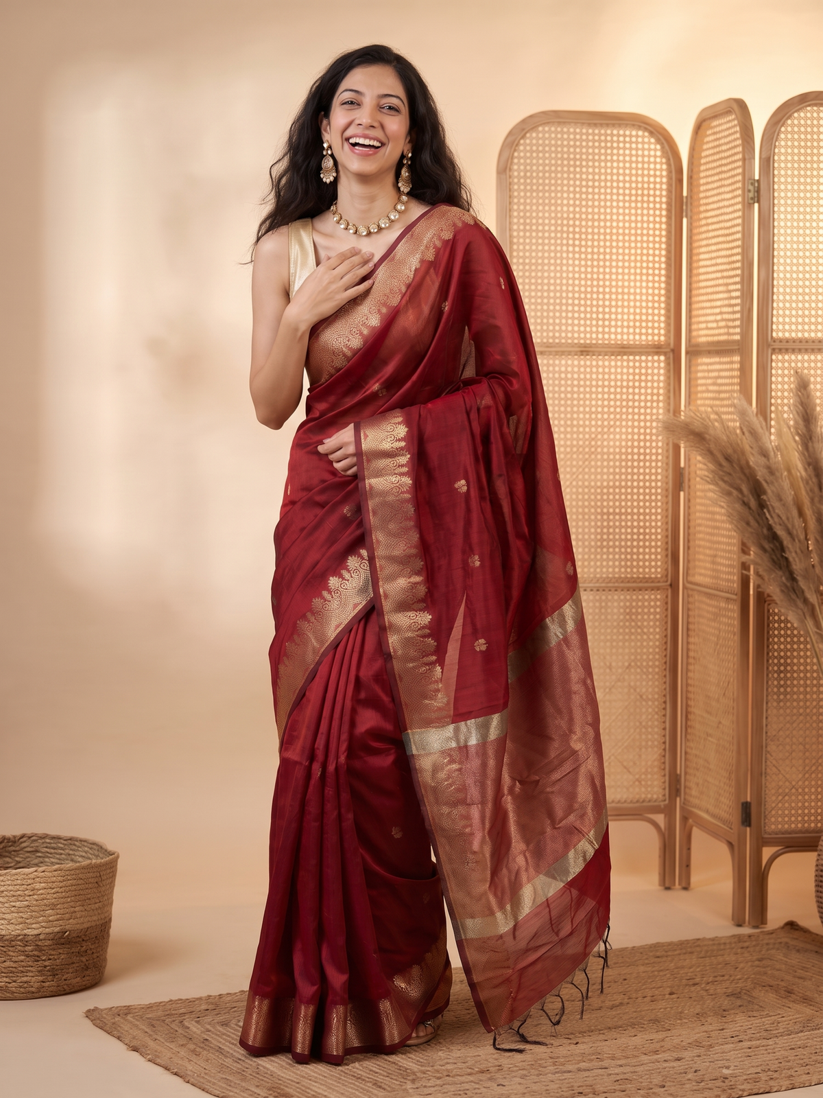 Ruby Rajkumari Banarasi Cotton Saree