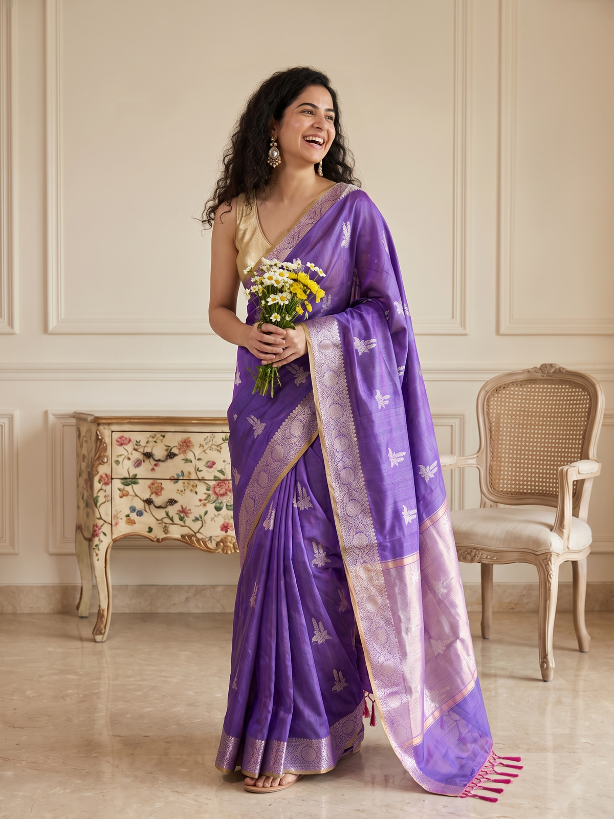 Titli Noor Tussar Silk Banarasi Saree