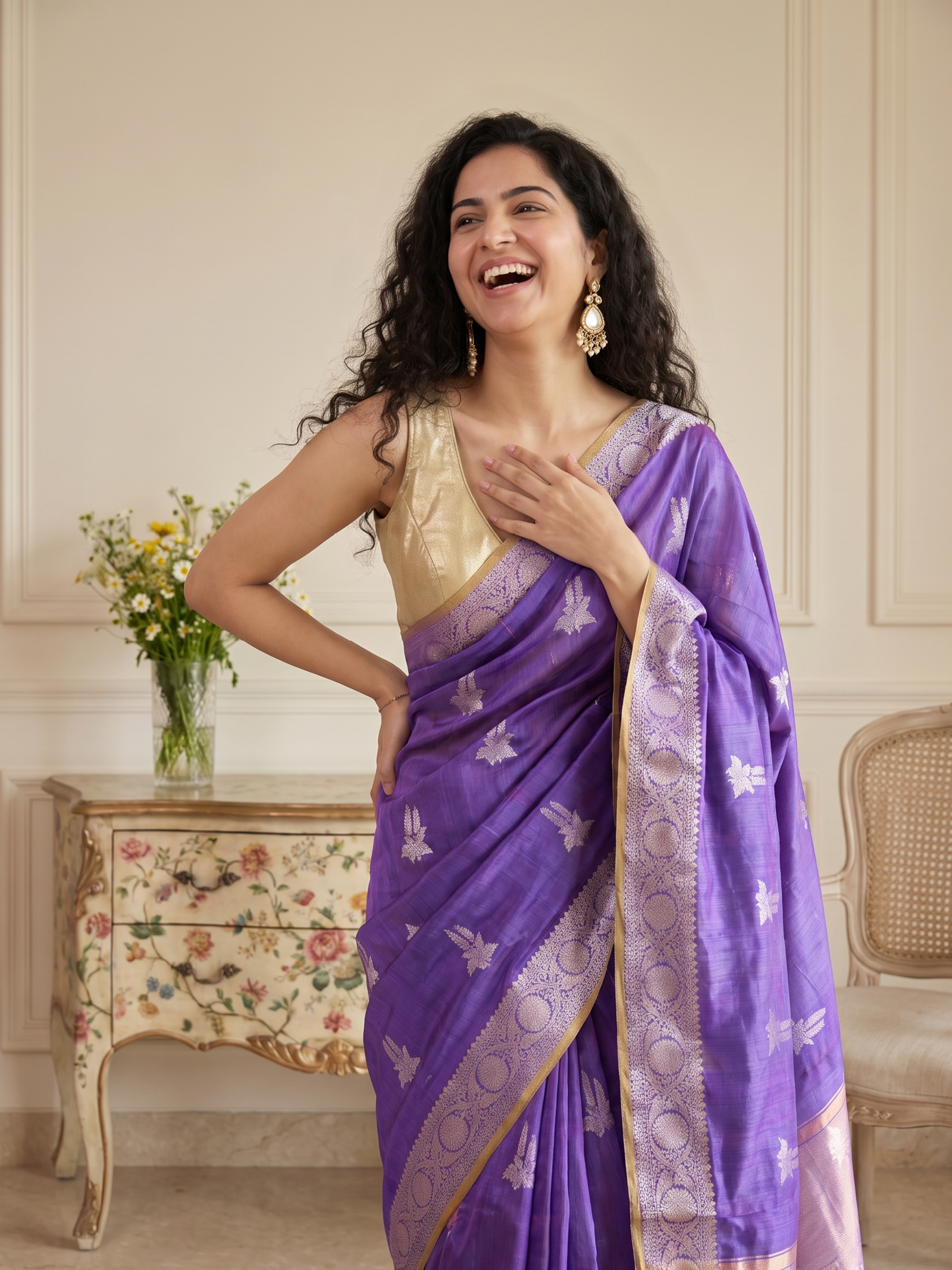 Titli Noor Tussar Silk Banarasi Saree