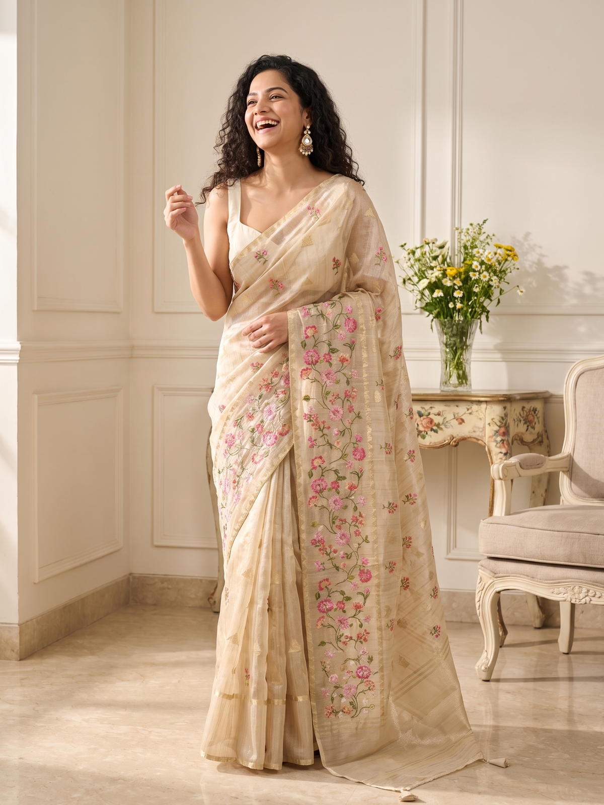 Kusum Tussar Silk Banarasi Saree