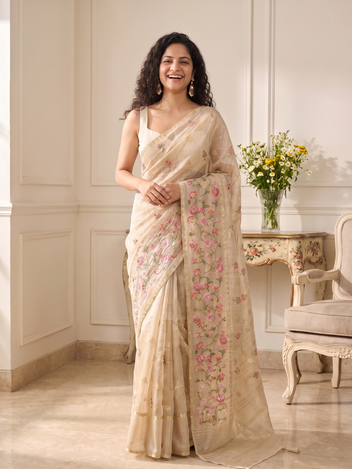 Kusum Tussar Silk Banarasi Saree