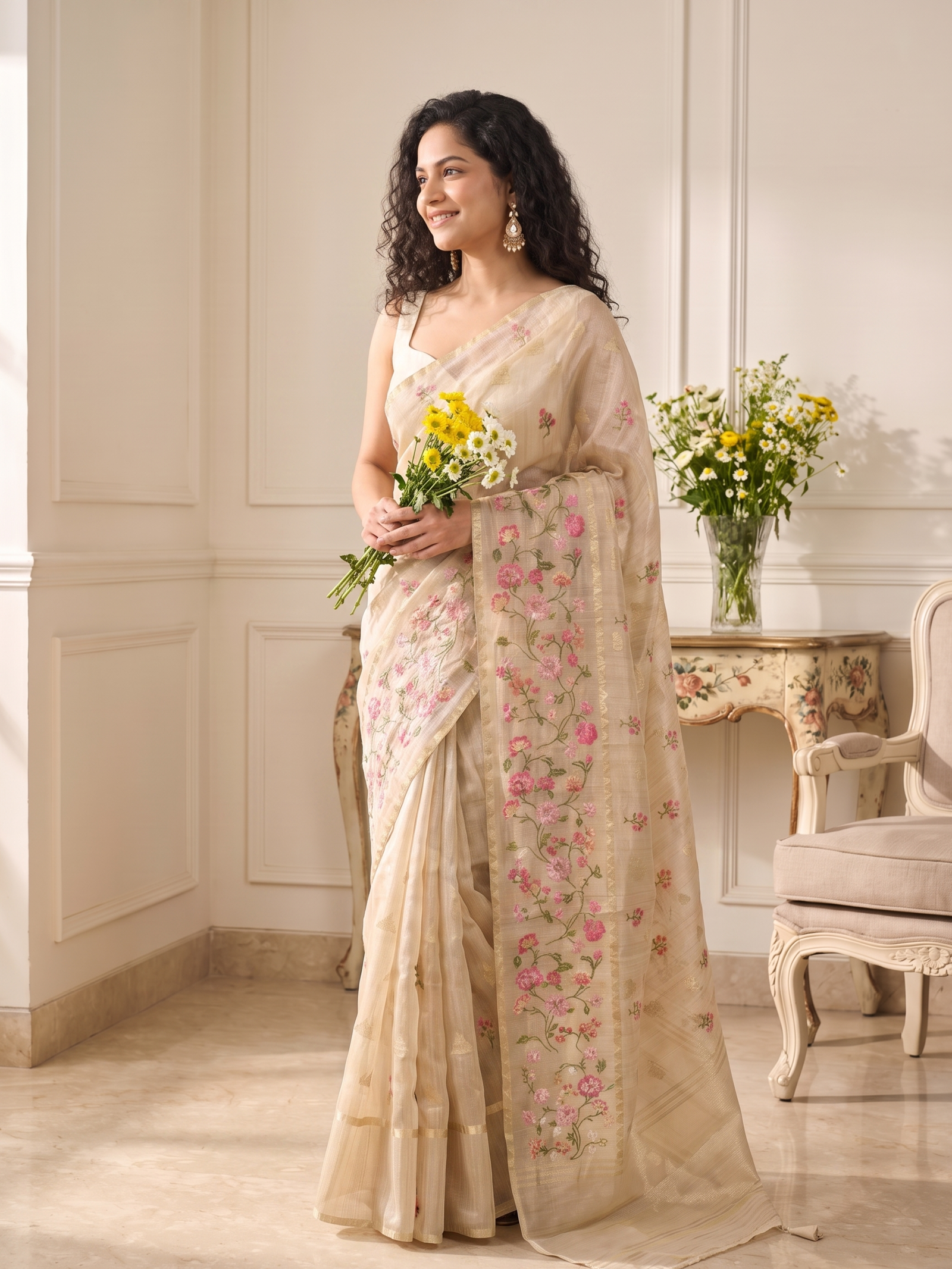 Kusum Tussar Silk Banarasi Saree