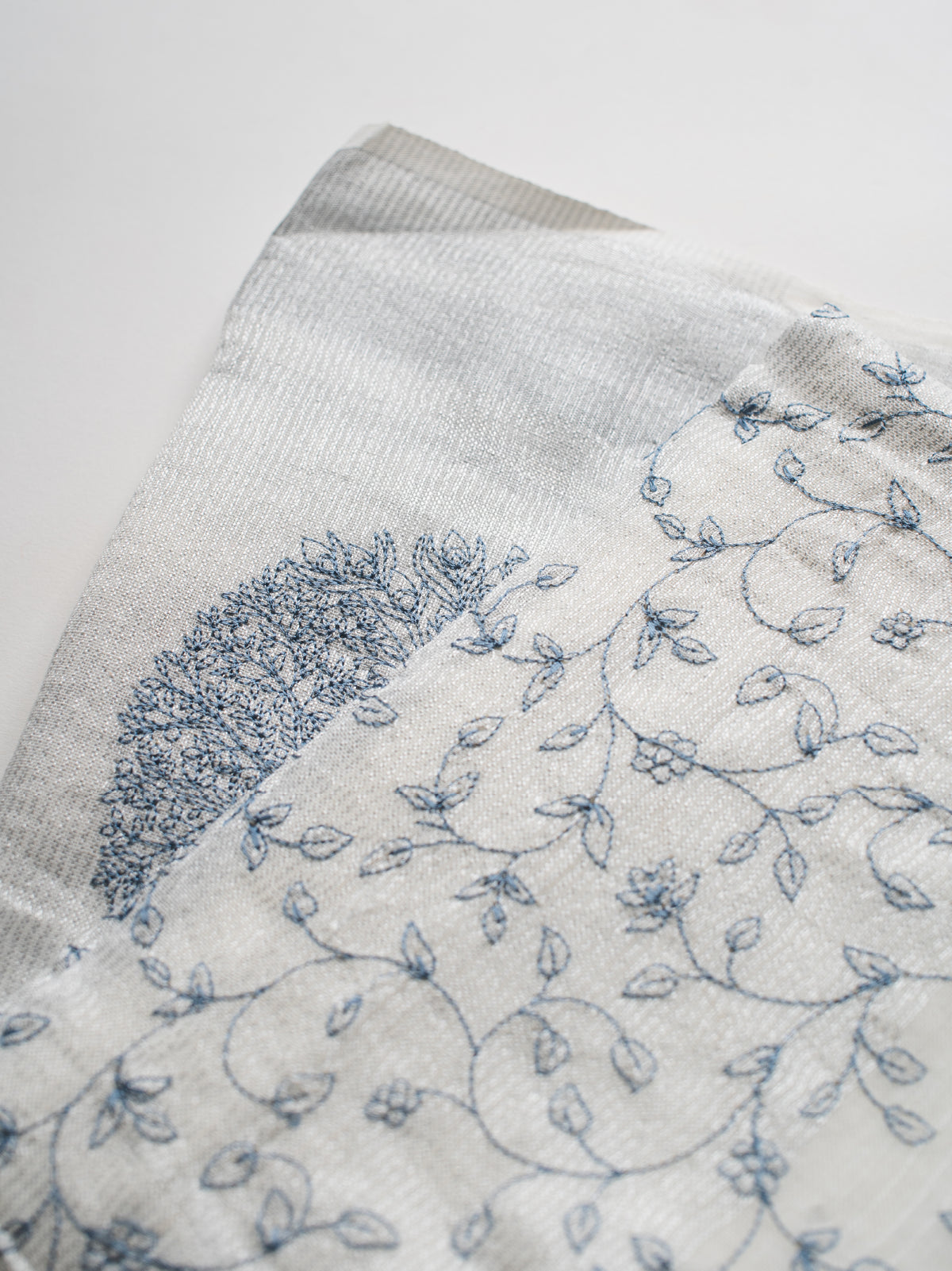 Chandani Blue Zari Saree