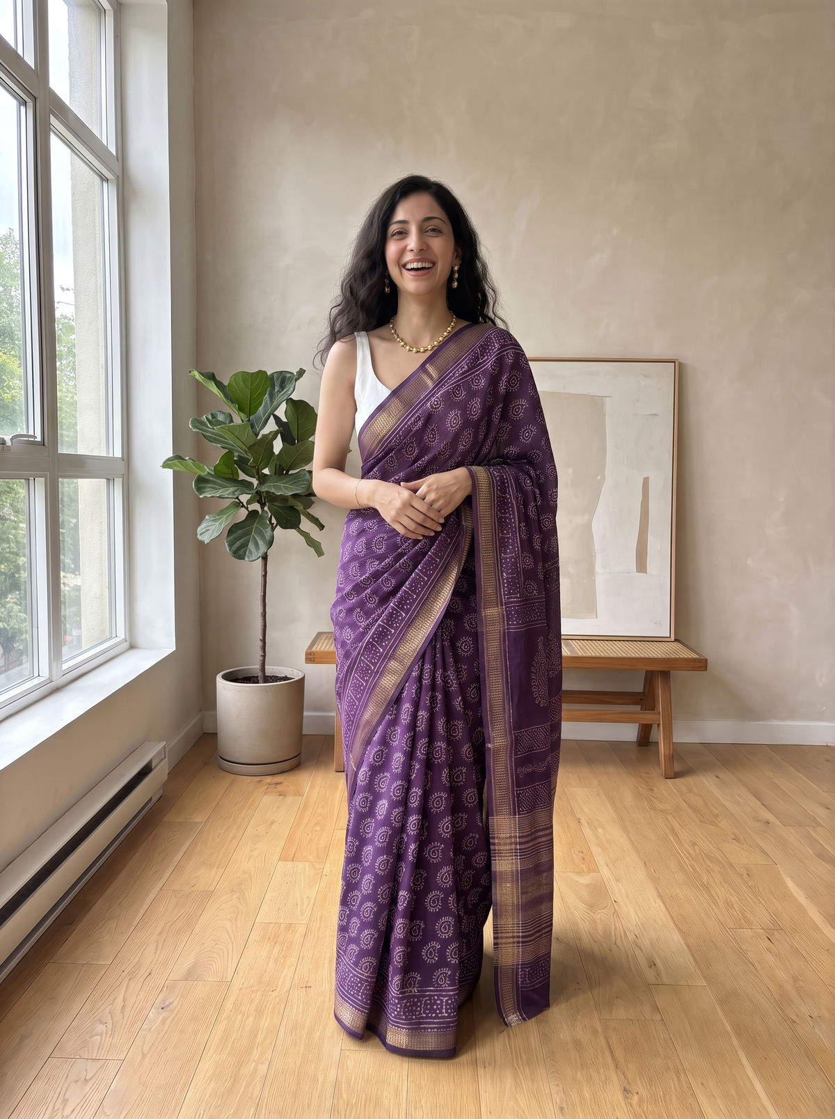 Rajkumari Maheshwari Cotton Silk Saree