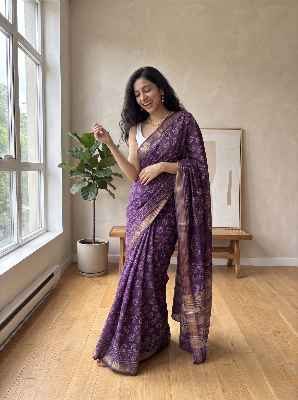 Rajkumari Maheshwari Cotton Silk Saree