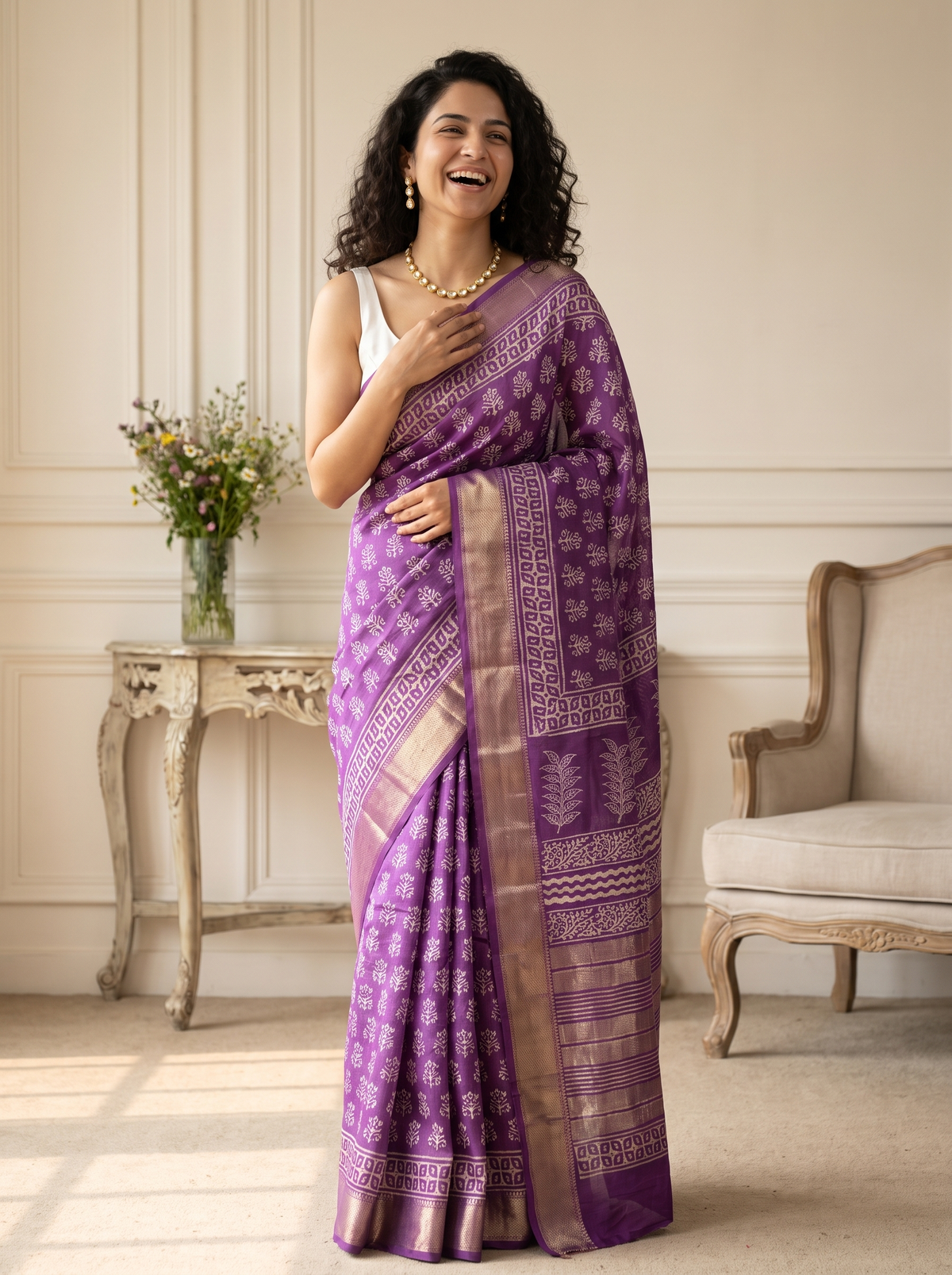 Shehzadi Maheshwari Cotton Silk Saree