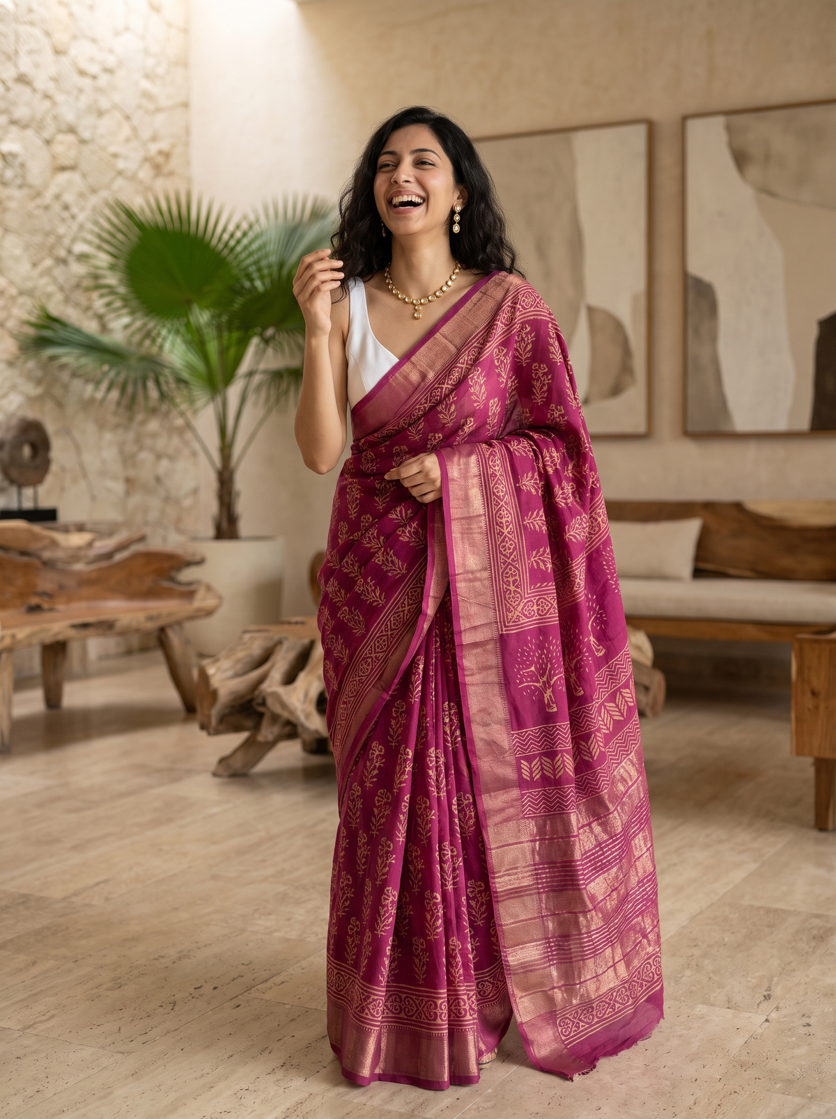 Aaranya Maheshwari Cotton Silk Saree
