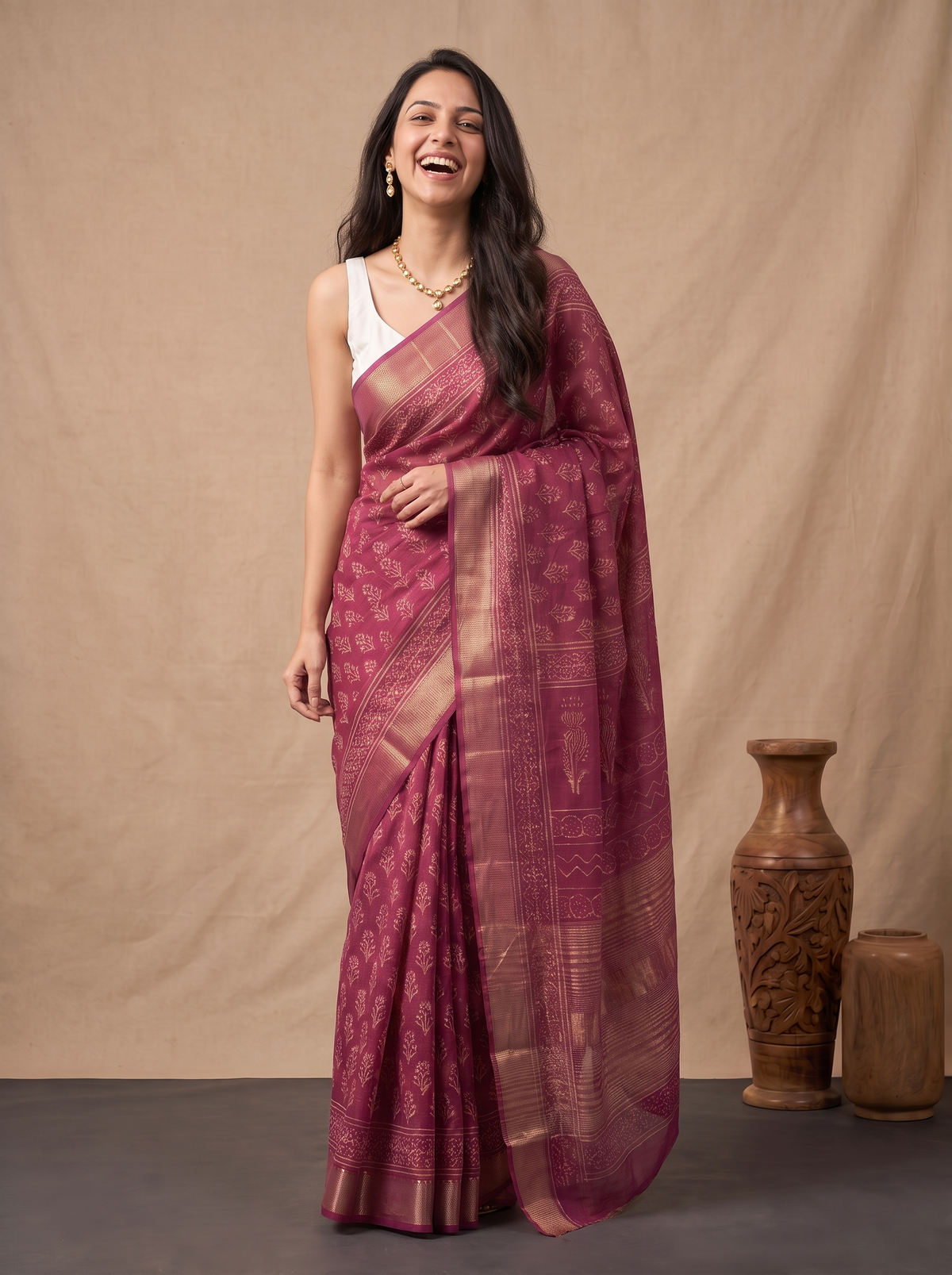 Chandralekha Maheshwari Cotton Silk Saree
