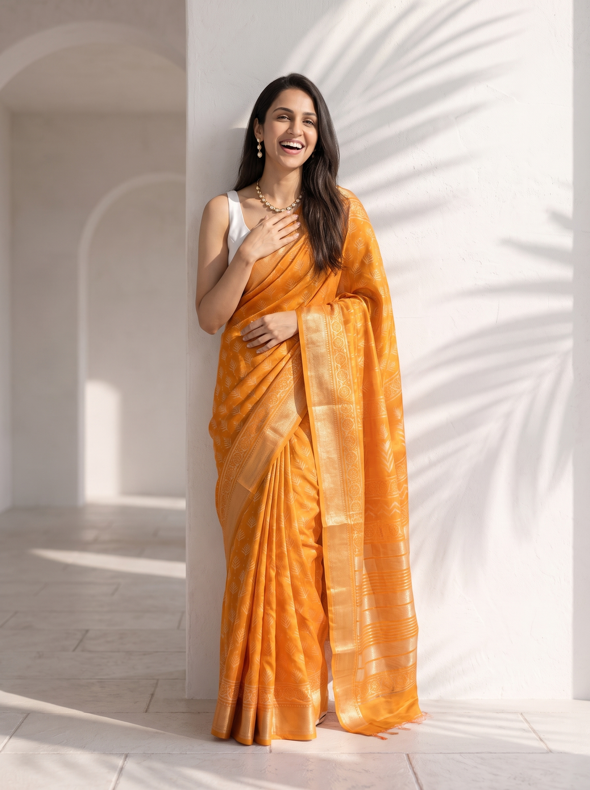 Peetambari Maheshwari Cotton Silk Saree