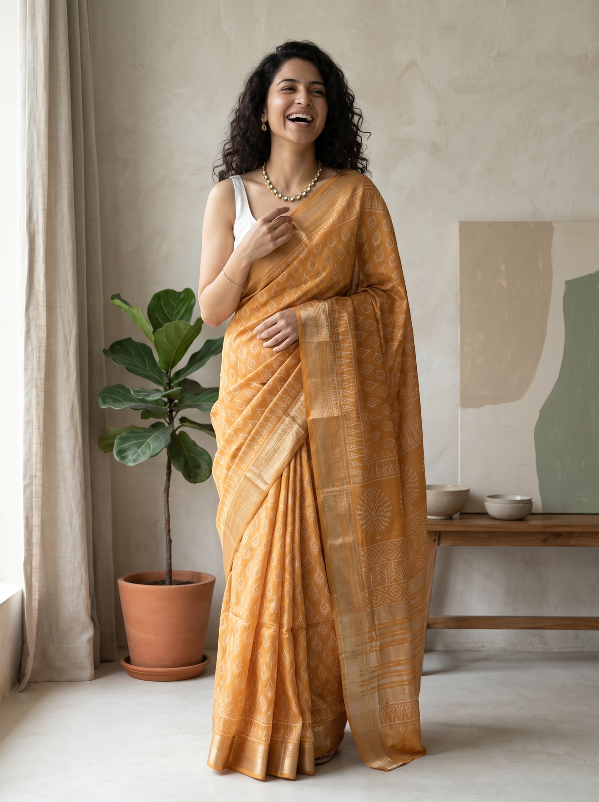 Sunbeam Maheshwari Cotton Silk Saree