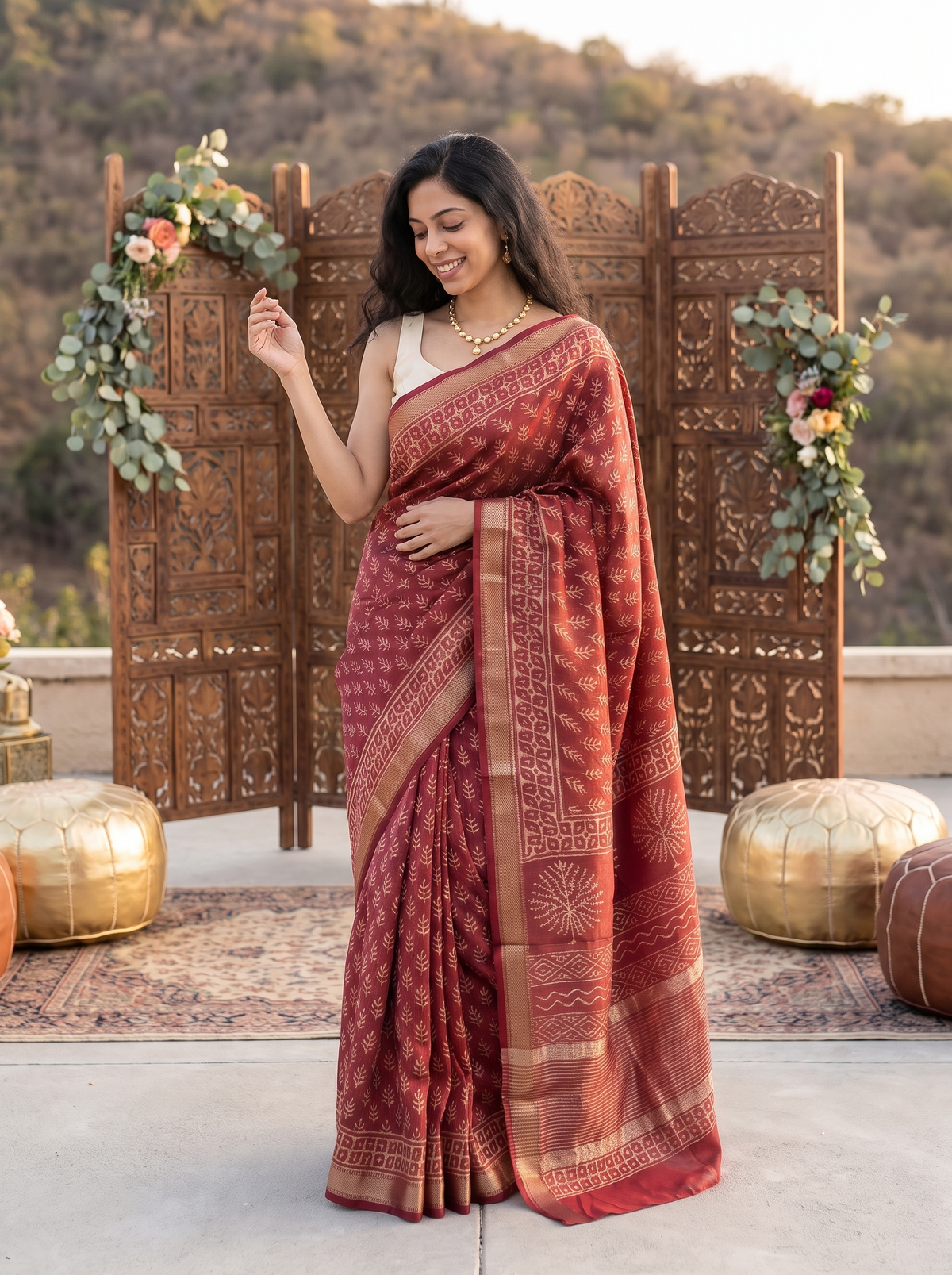 Rajeshwari Maheshwari Cotton Silk Saree