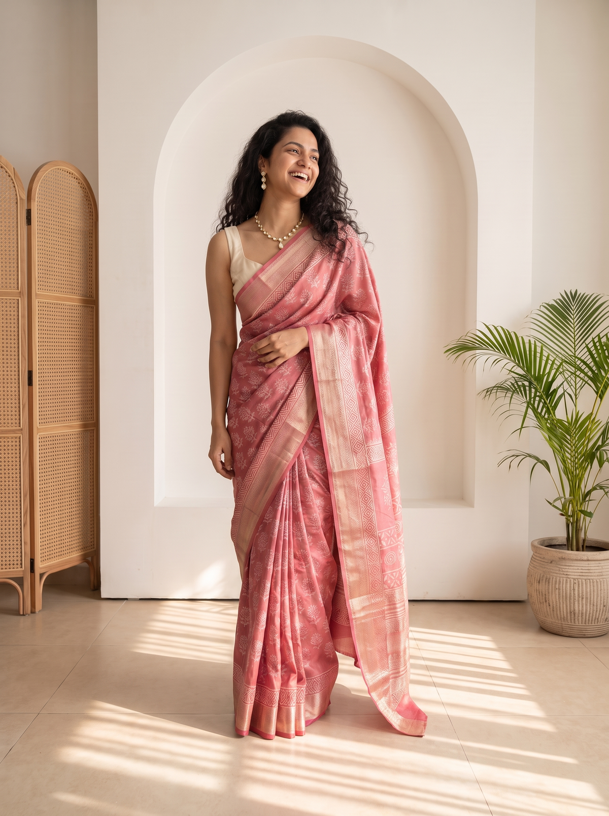 Shyama Maheshwari Cotton Silk Saree