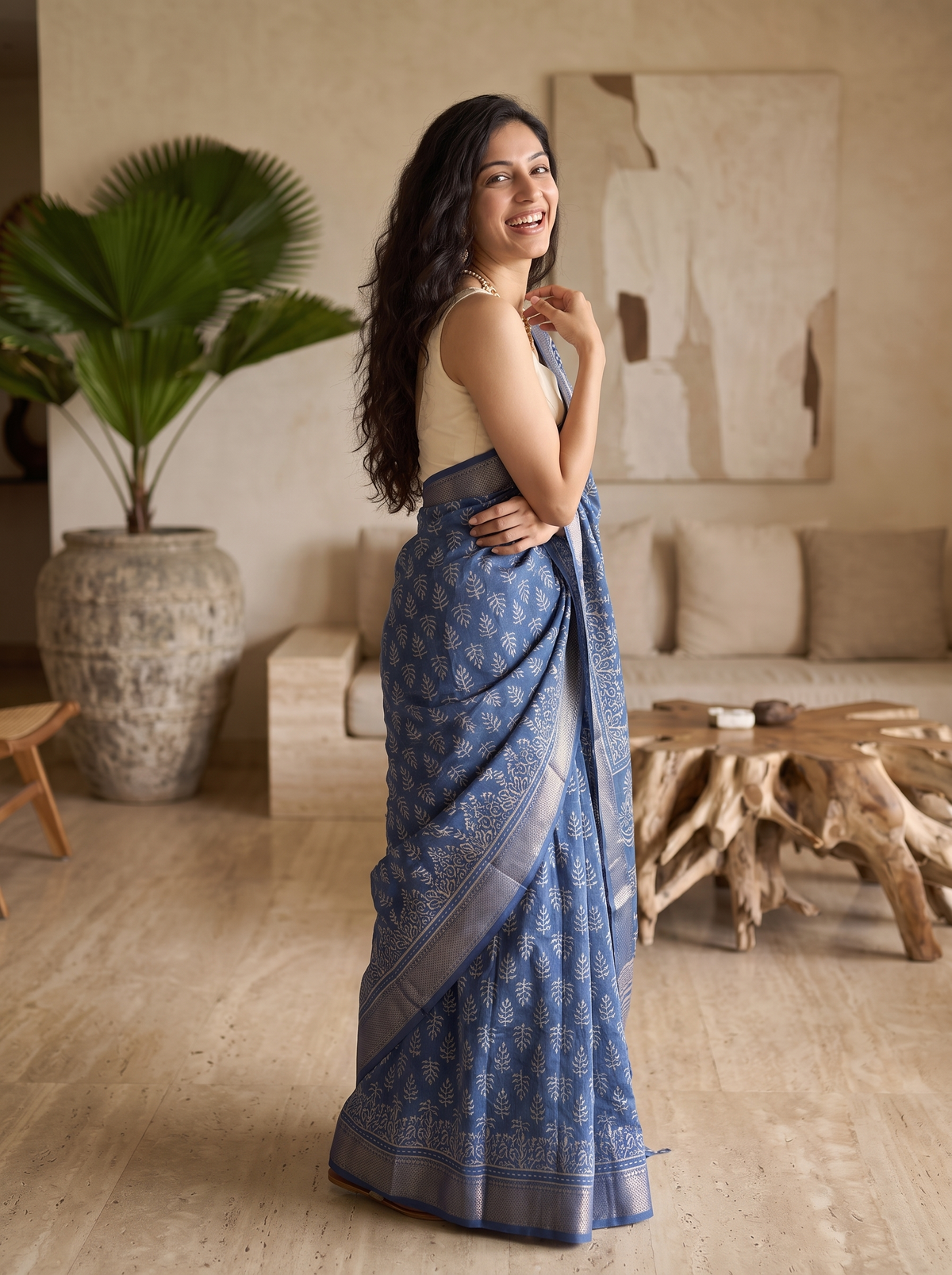 Swarna Maheshwari Cotton Silk Saree