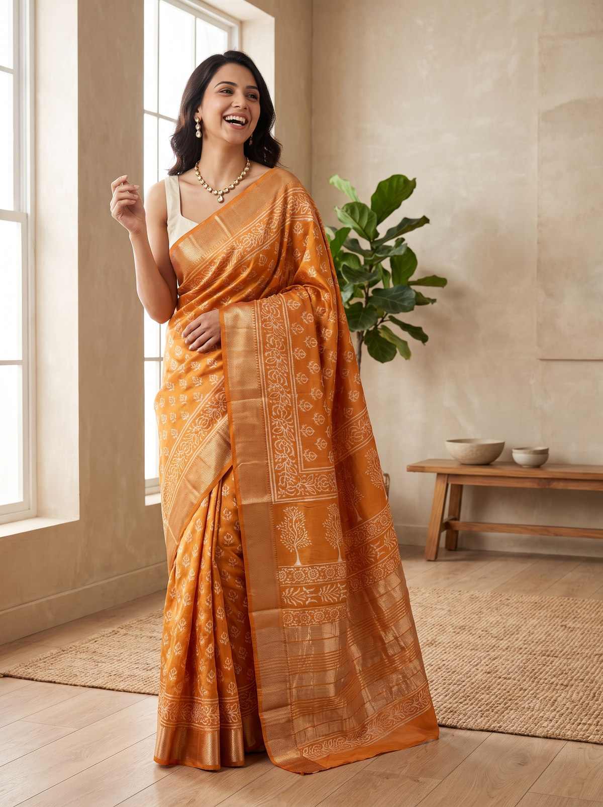 Dastaan Maheshwari Cotton Silk Saree