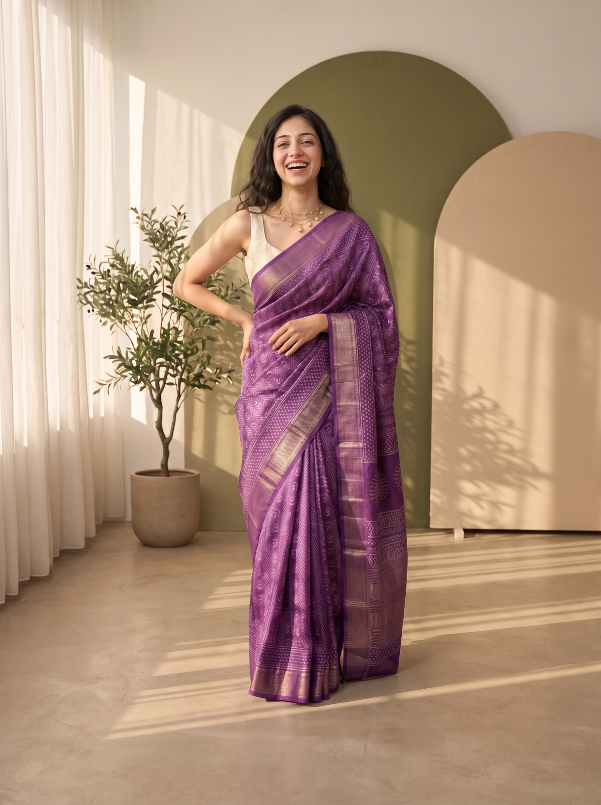 Rajvanshi Maheshwari Cotton Silk Saree