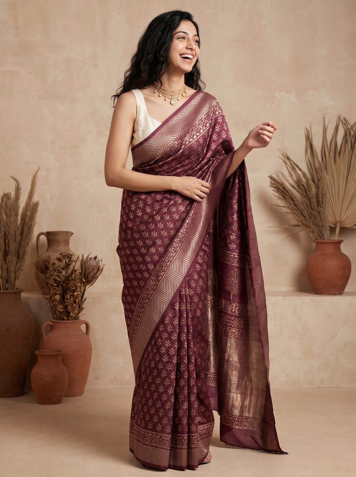 Kanakpriya Maheshwari Cotton Silk Saree