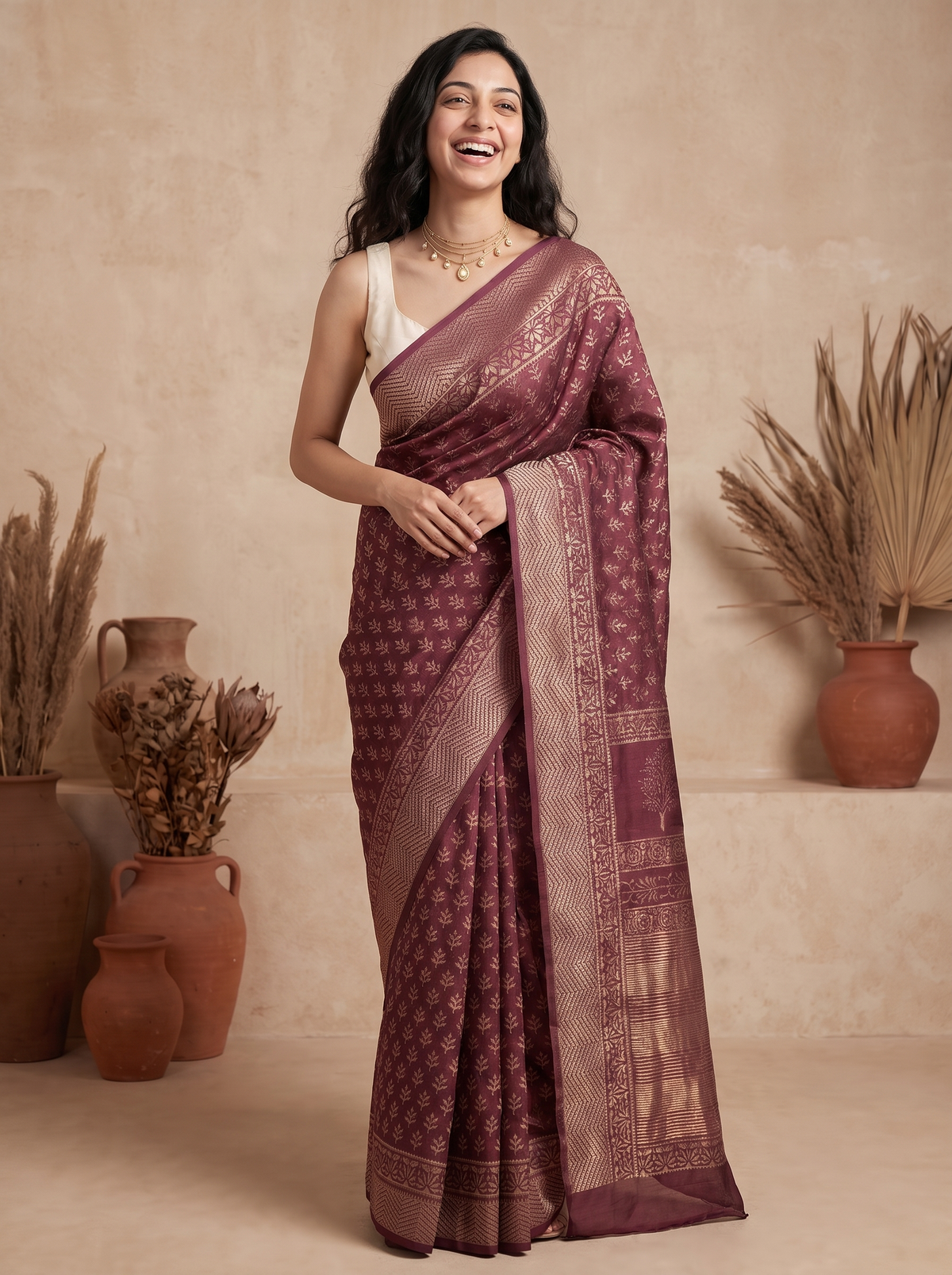 Kanakpriya Maheshwari Cotton Silk Saree
