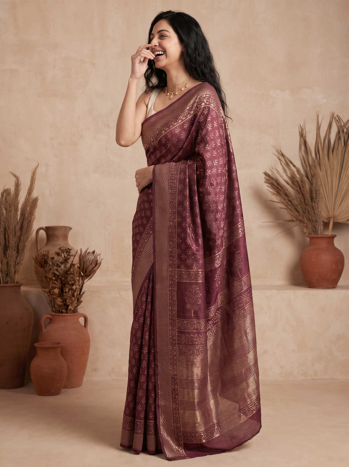 Kanakpriya Maheshwari Cotton Silk Saree