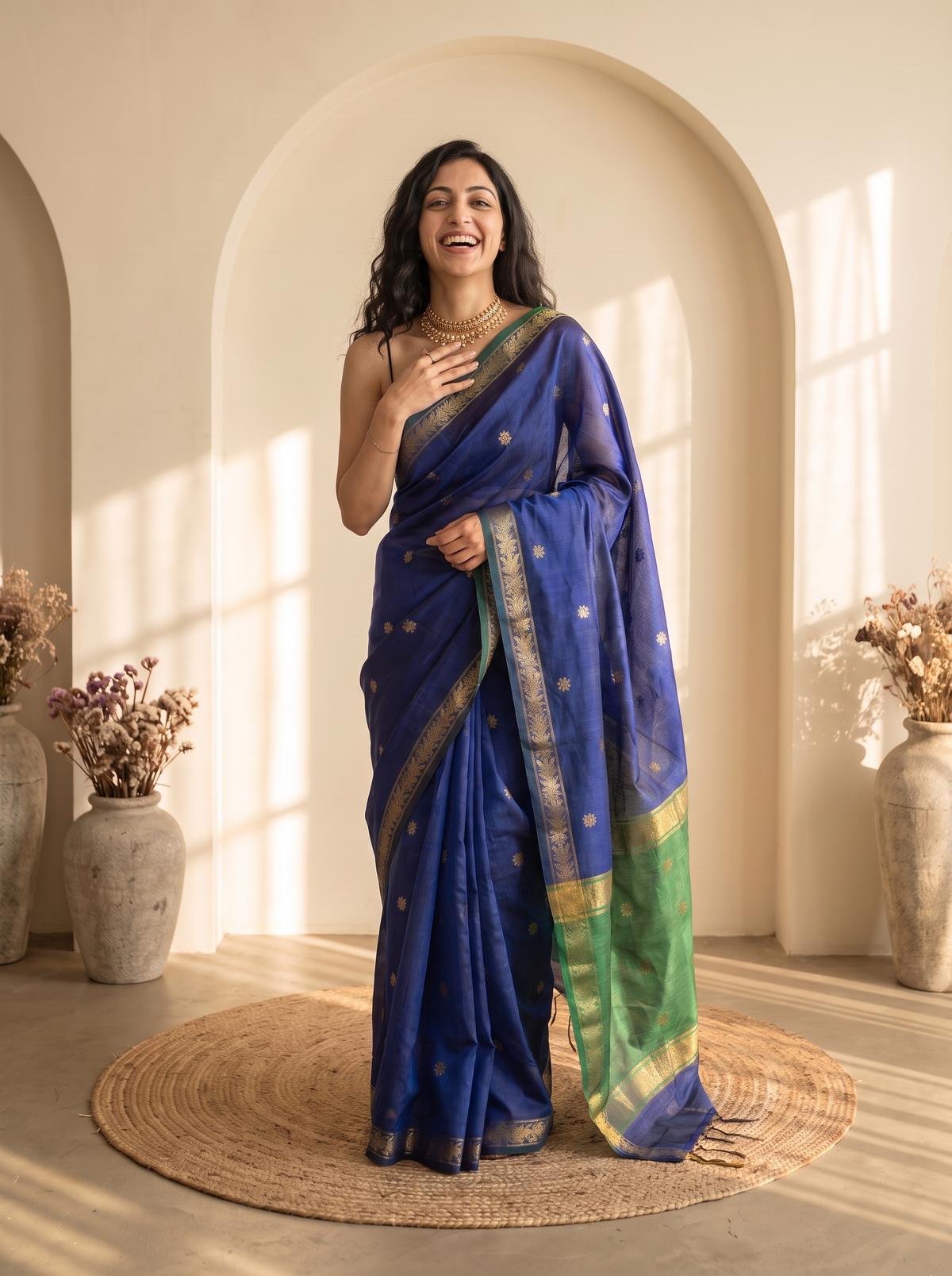 Kohinoor Maheshwari Cotton Saree