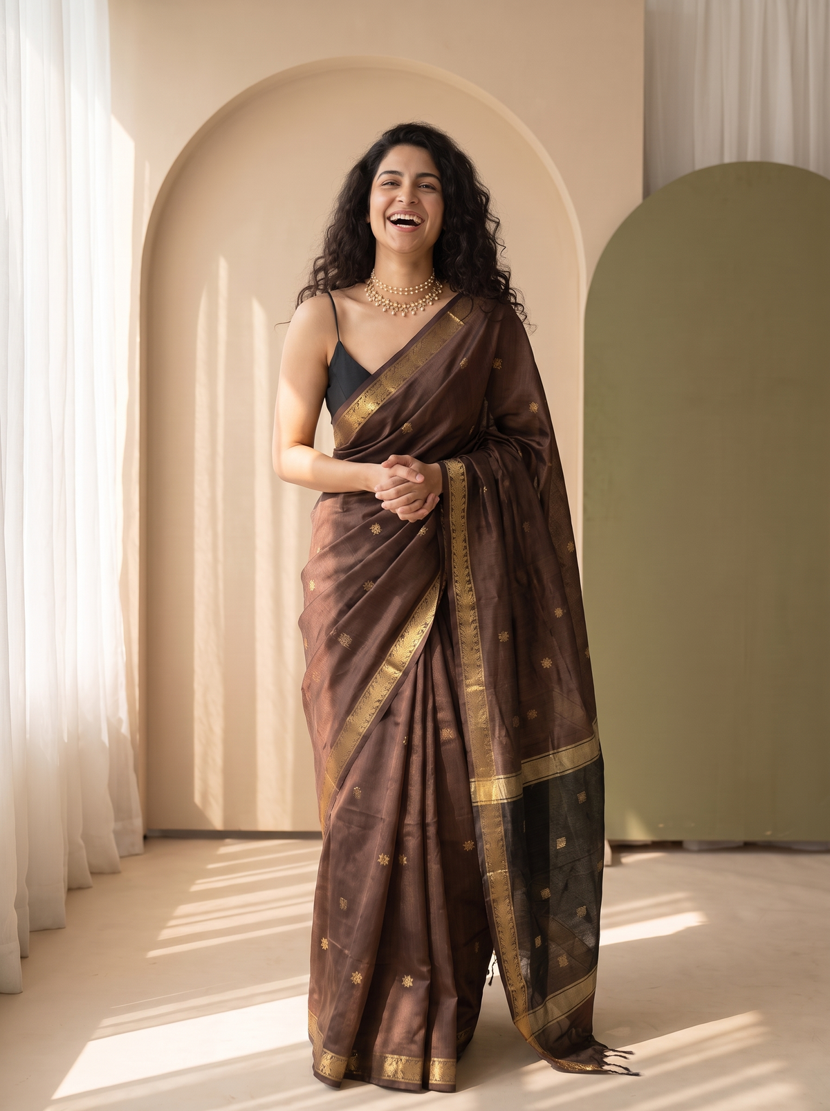 Nazaara Maheshwari Cotton Saree