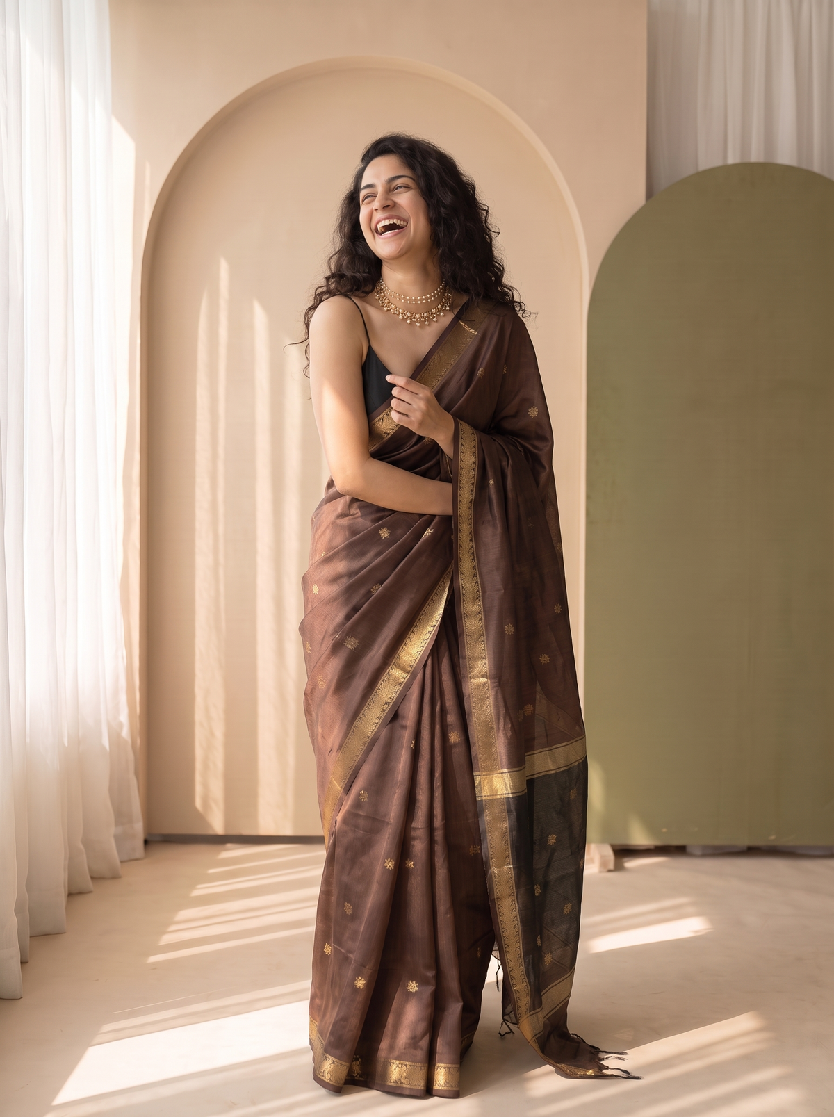 Nazaara Maheshwari Cotton Saree