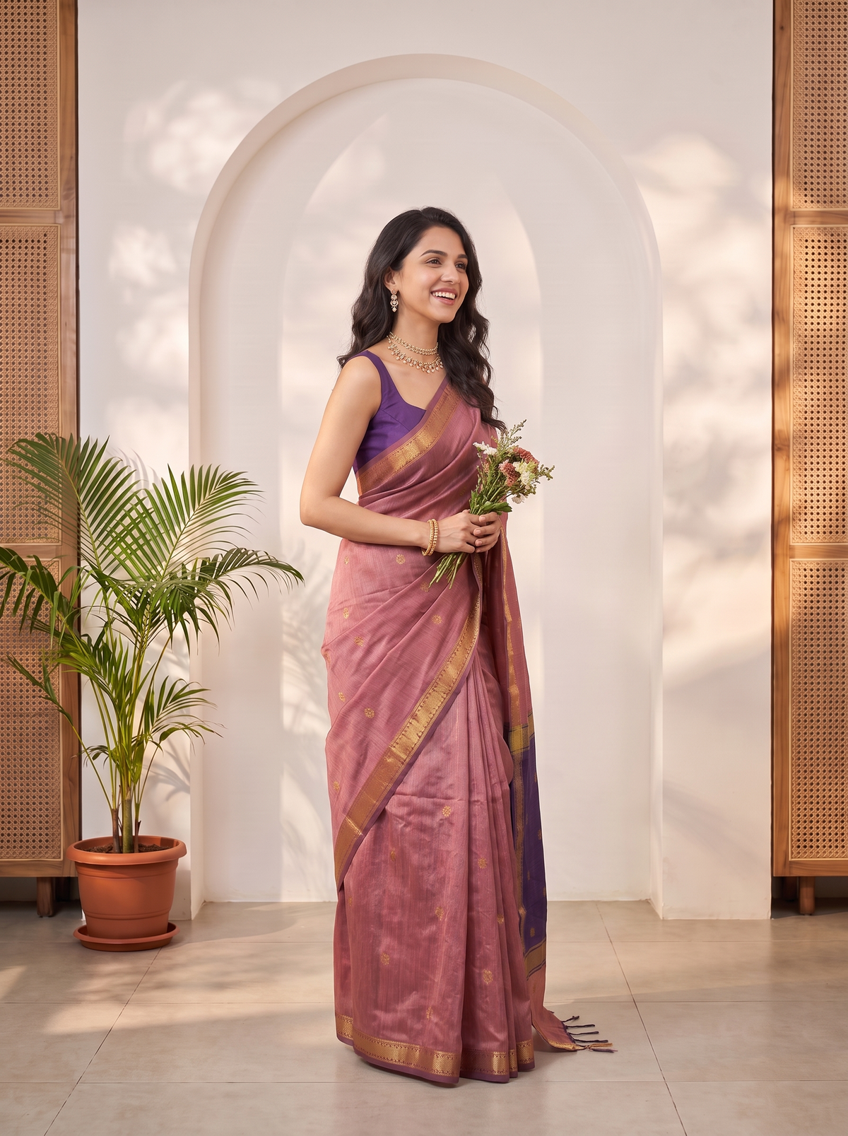 Ganga Kinare Maheshwari Cotton Saree