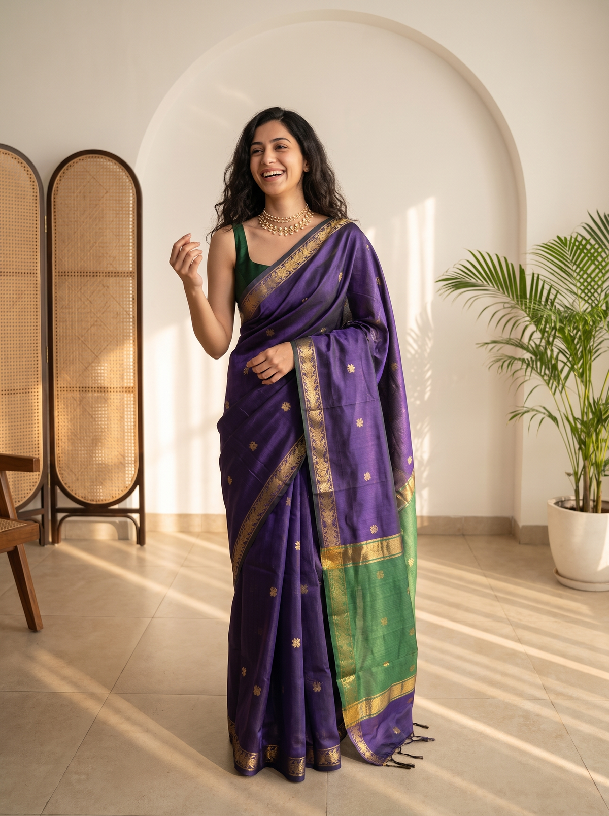 Nayab Maheshwari Cotton Saree