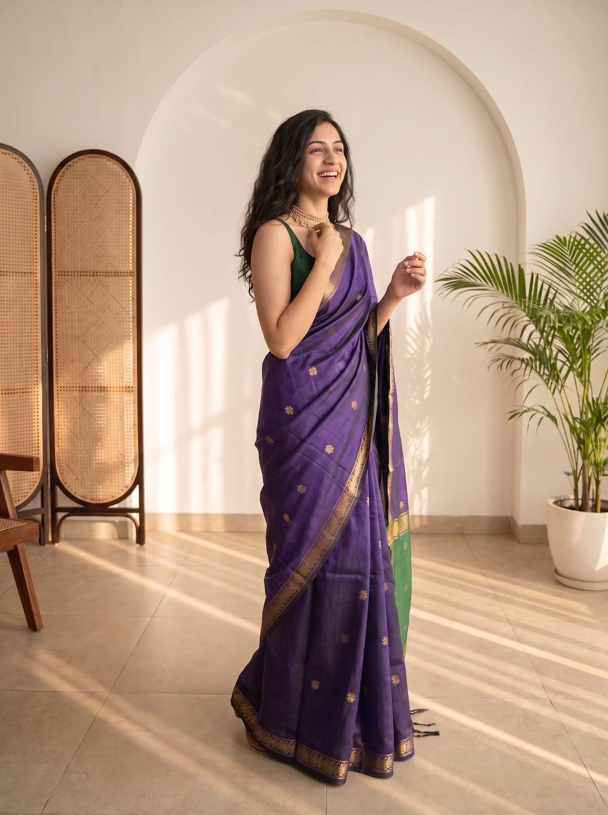 Nayab Maheshwari Cotton Saree
