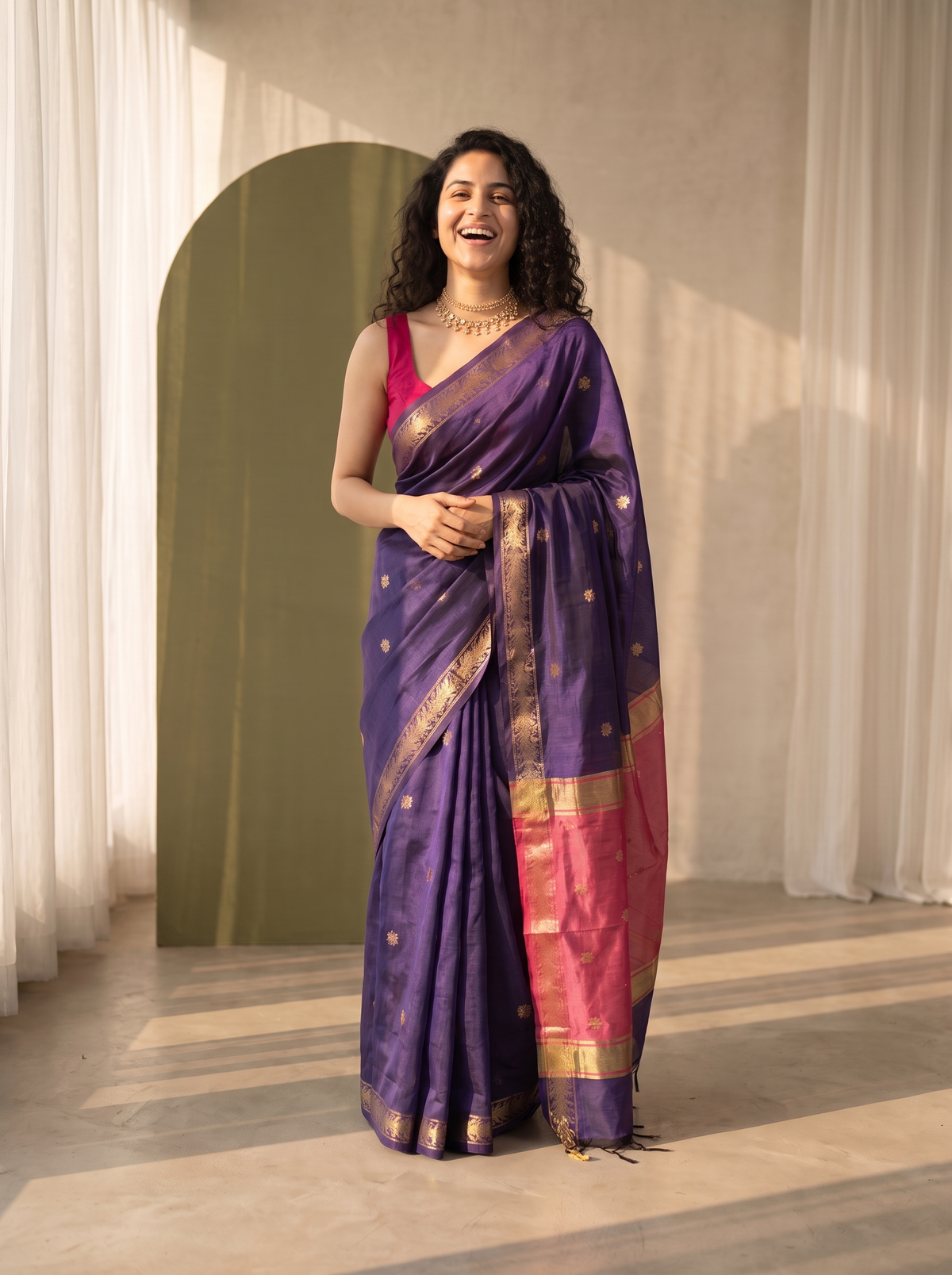 Amaira Maheshwari Cotton Saree