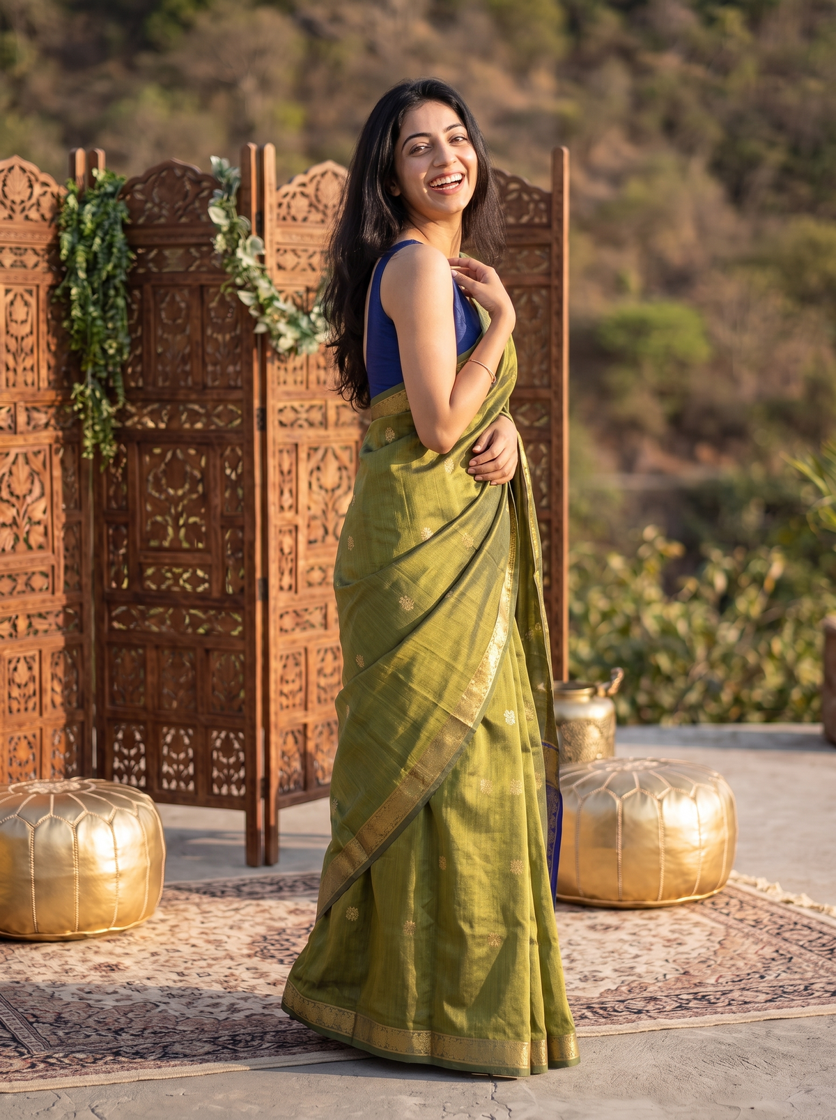 Aarunya Maheshwari Cotton Saree