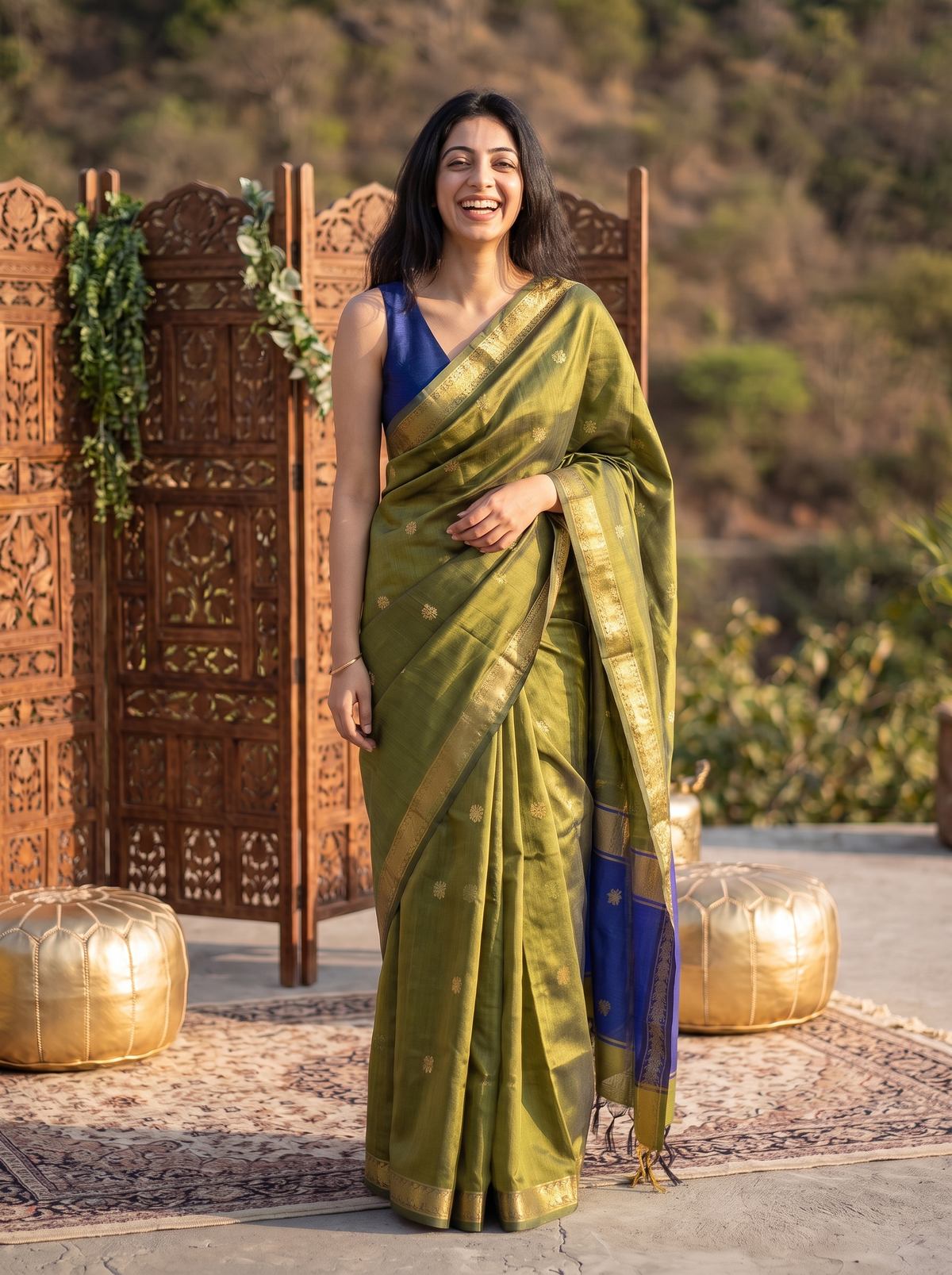 Aarunya Maheshwari Cotton Saree