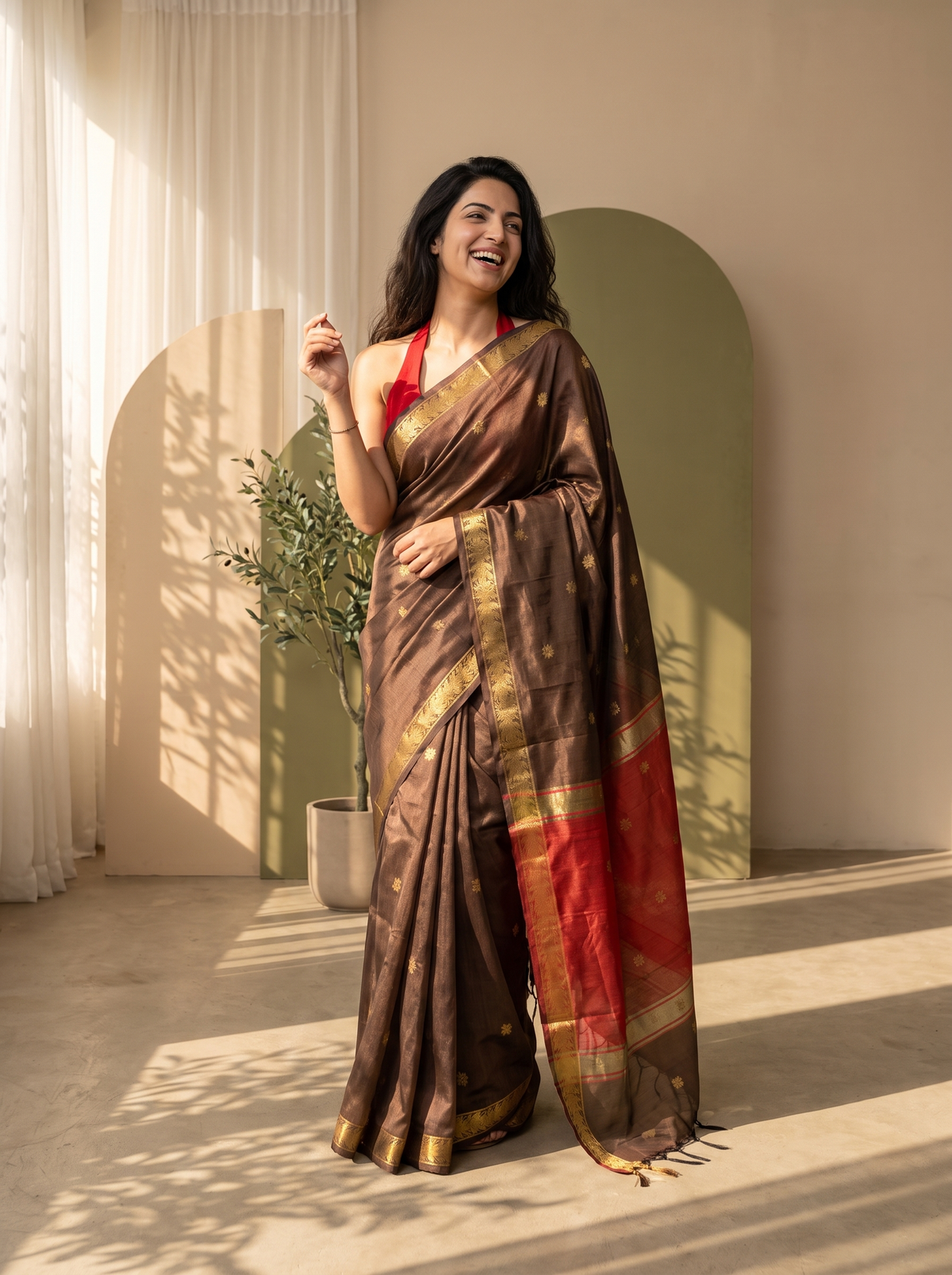 Lalvya Maheshwari Cotton Silk Saree