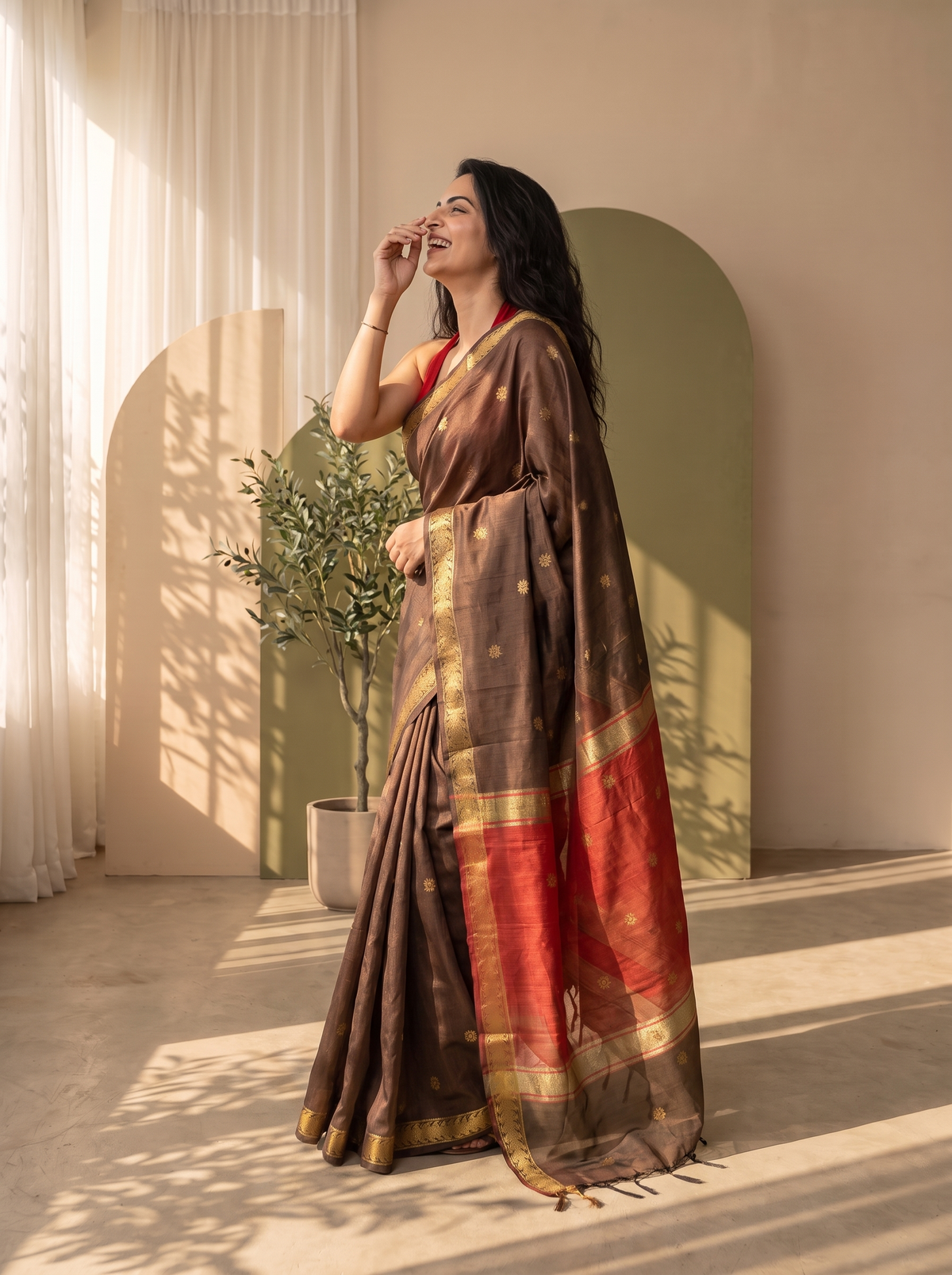 Lalvya Maheshwari Cotton Silk Saree