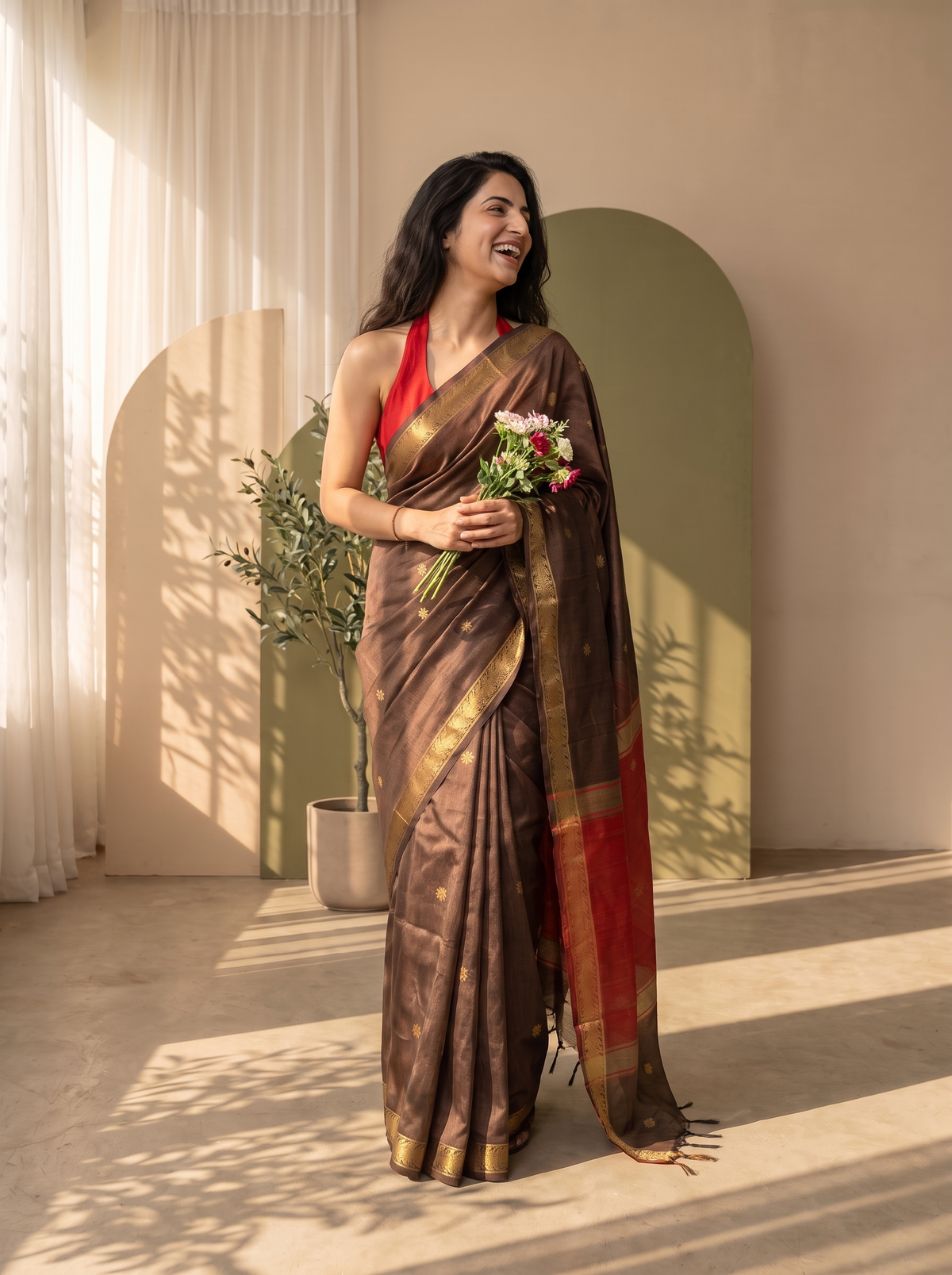 Lalvya Maheshwari Cotton Silk Saree