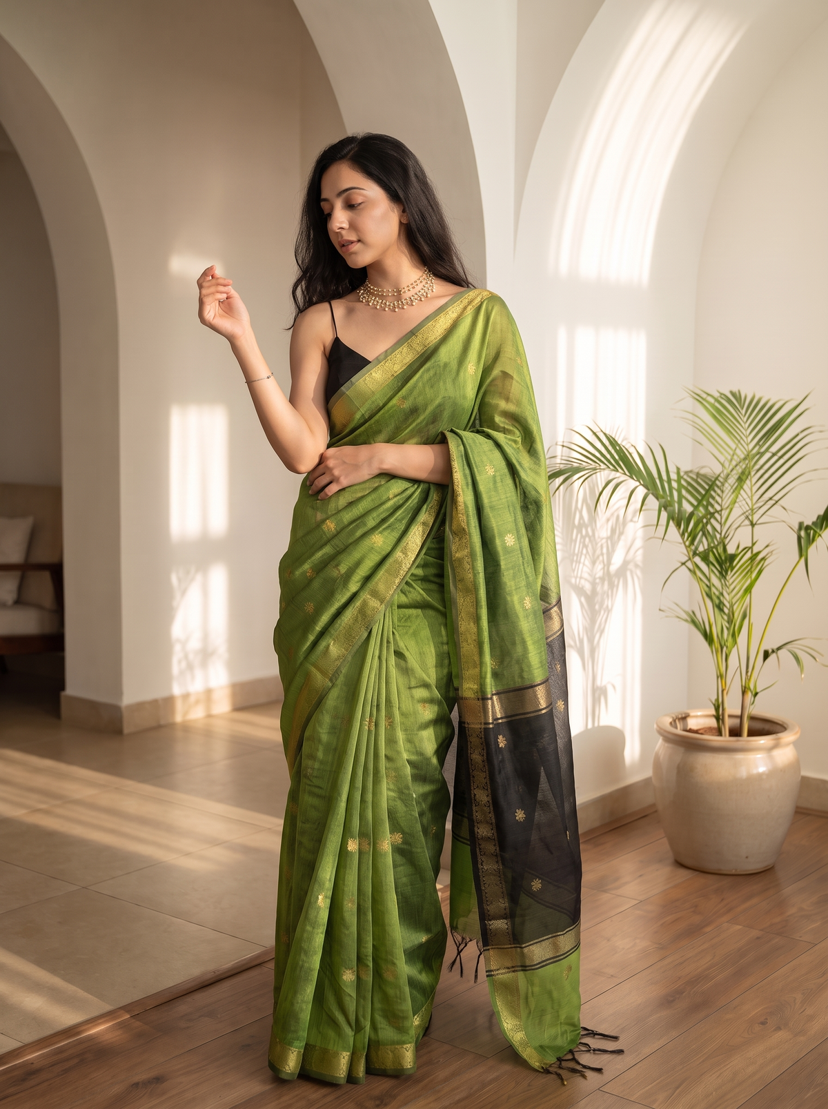 Mehervira Banarasi Cotton Saree